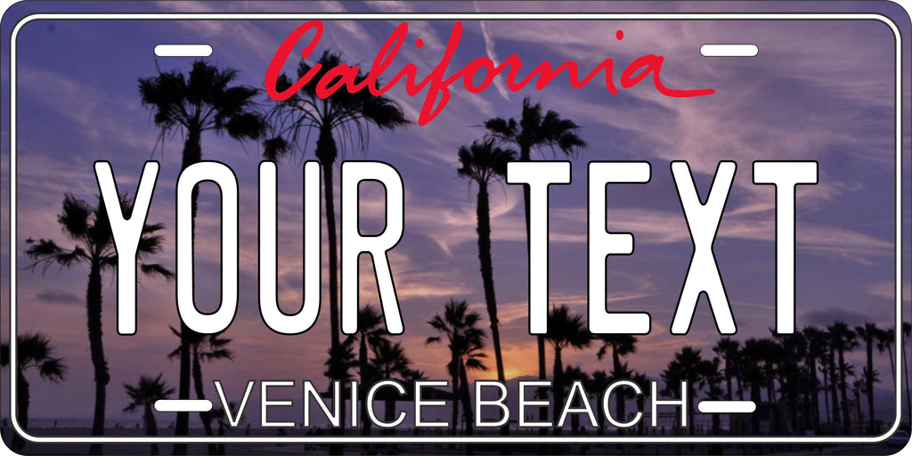 Venice Beach California USA city License Plate personalized Novelty Fun Car Bike Motorcycle