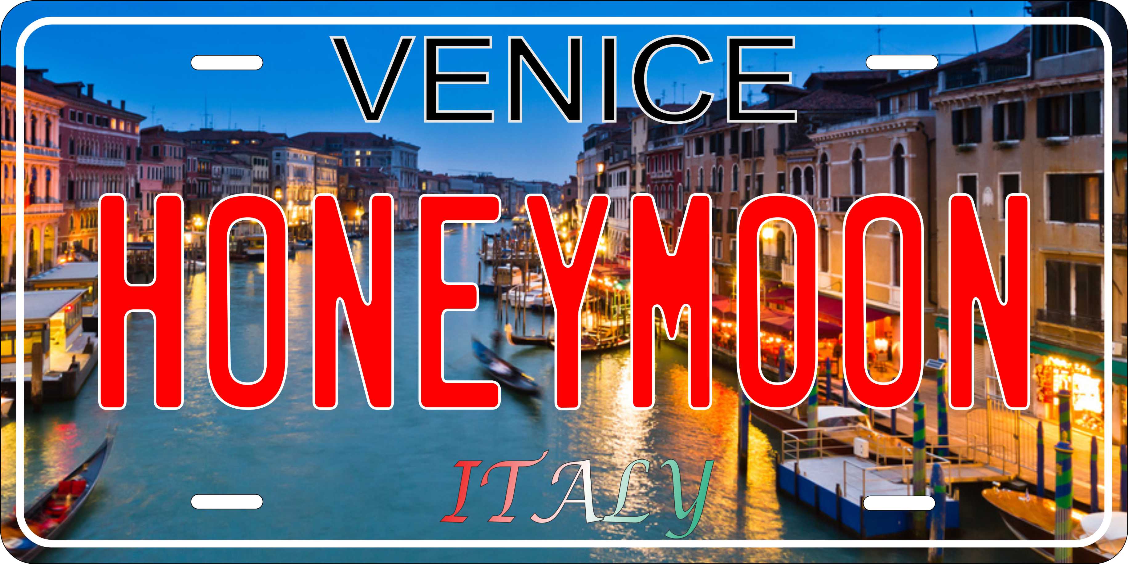 Venice Italy city License Plate personalized Novelty Fun Car Bike Motorcycle
