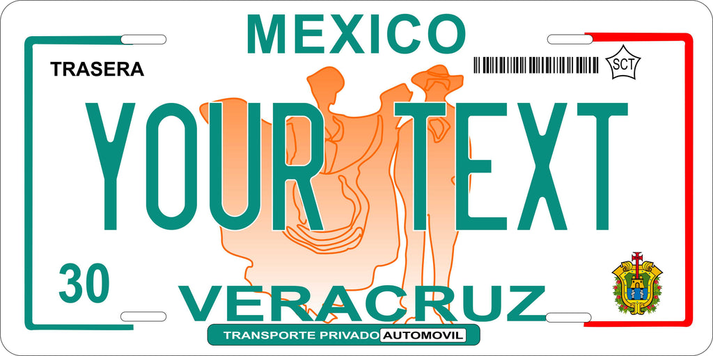 Veracruz 2001 Mexico CA License Plate Personalized Novelty Fun Car Bike Motorcycle