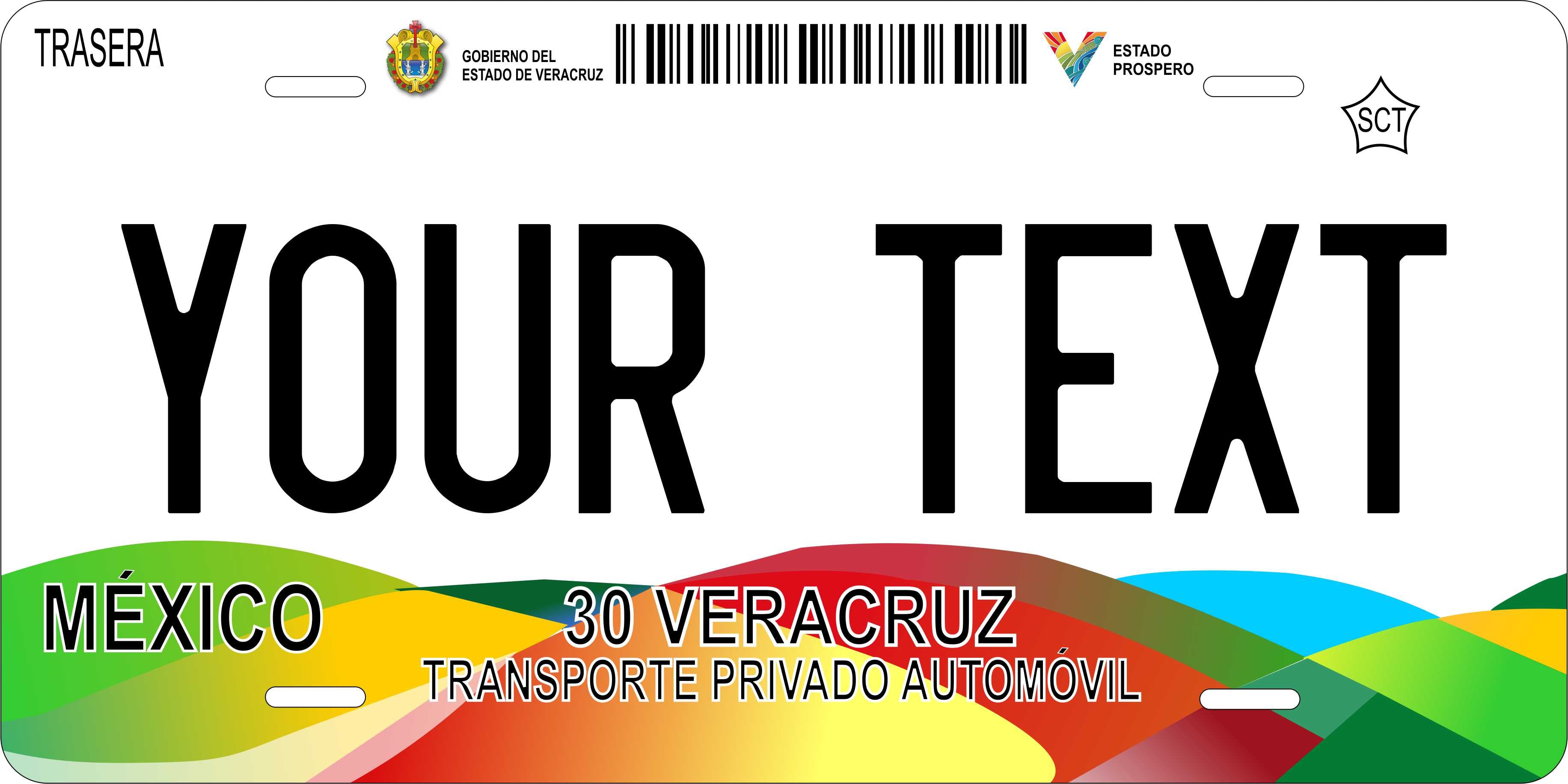 Veracruz 2011 Mexico CA License Plate Personalized Novelty Fun Car Bike Motorcycle