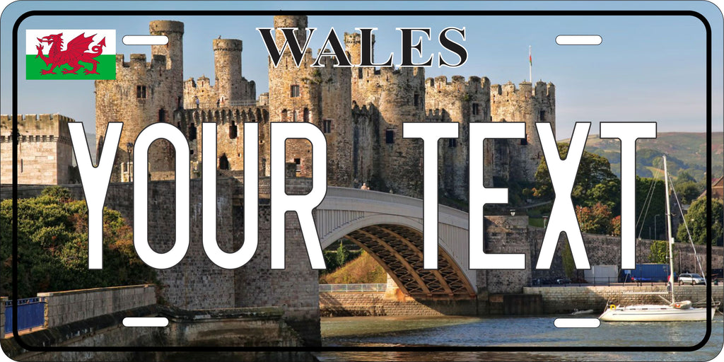 Wales UK City License Plate personalized Novelty Fun Car Bike Motorcycle