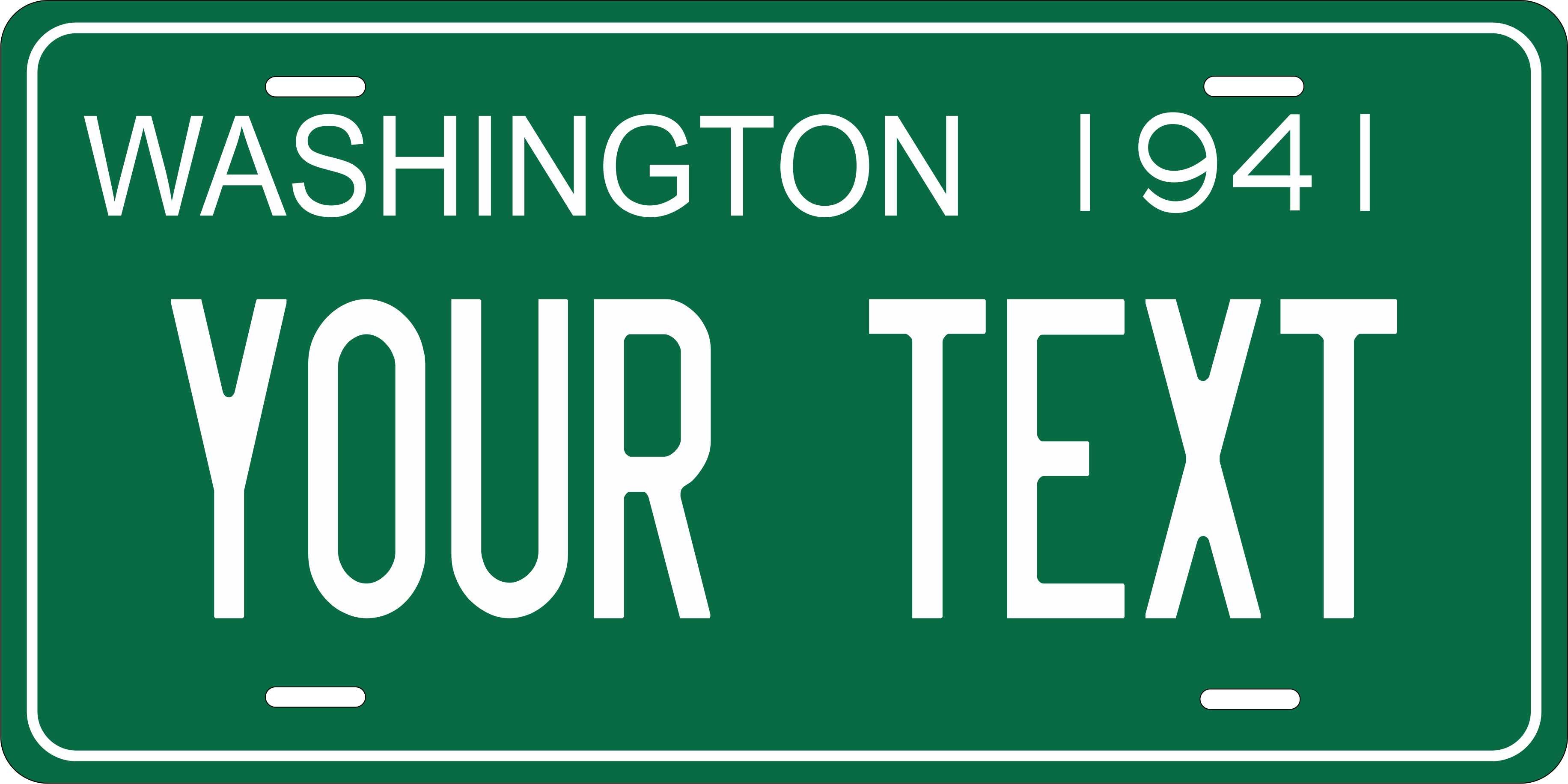 Washington State 1941 License Plate Personalized Novelty Fun Car Bike Motorcycle