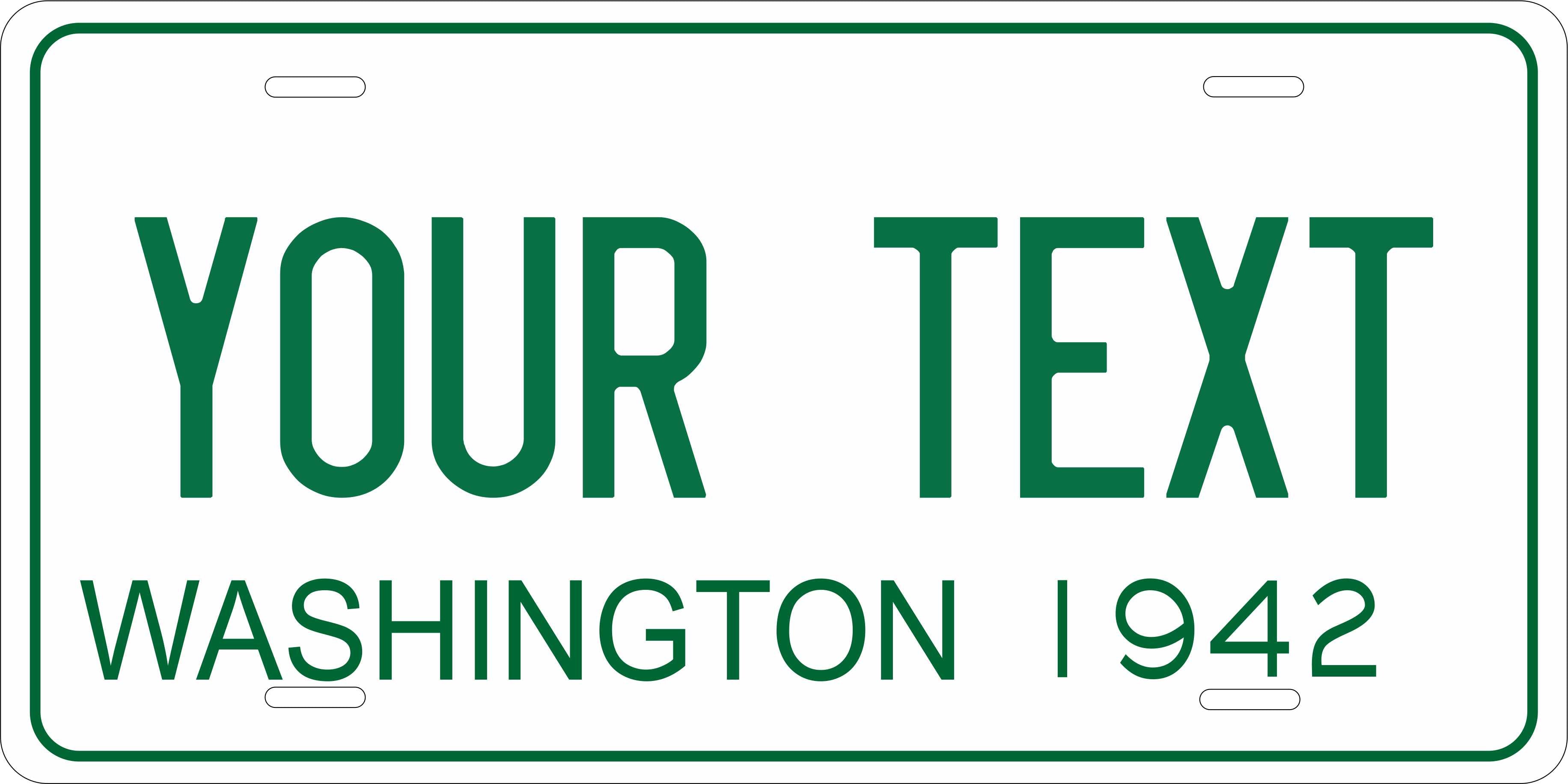 Washington State 1942 License Plate Personalized Novelty Fun Car Bike Motorcycle