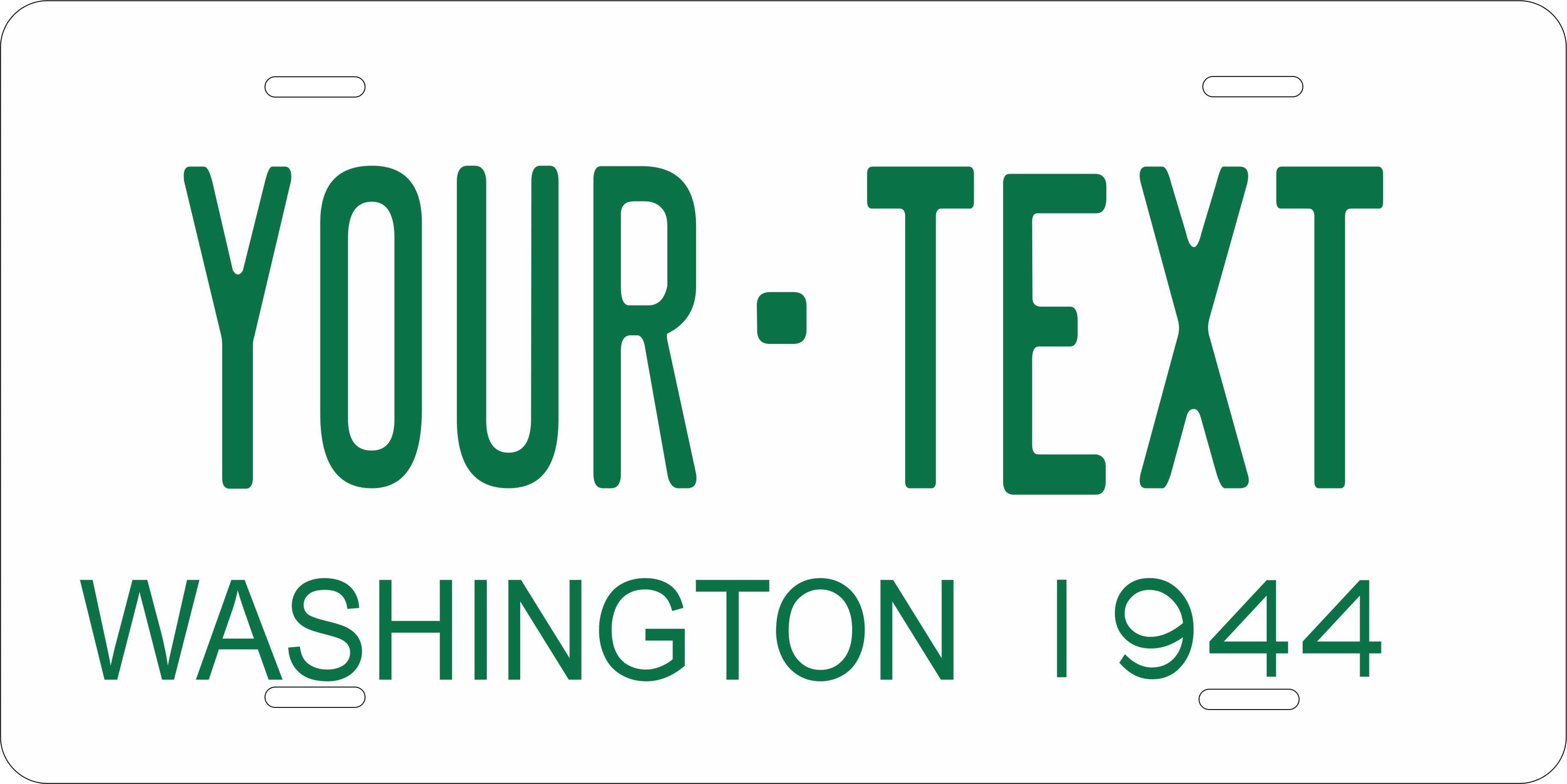 Washington State 1944 License Plate Personalized Novelty Fun Car Bike Motorcycle