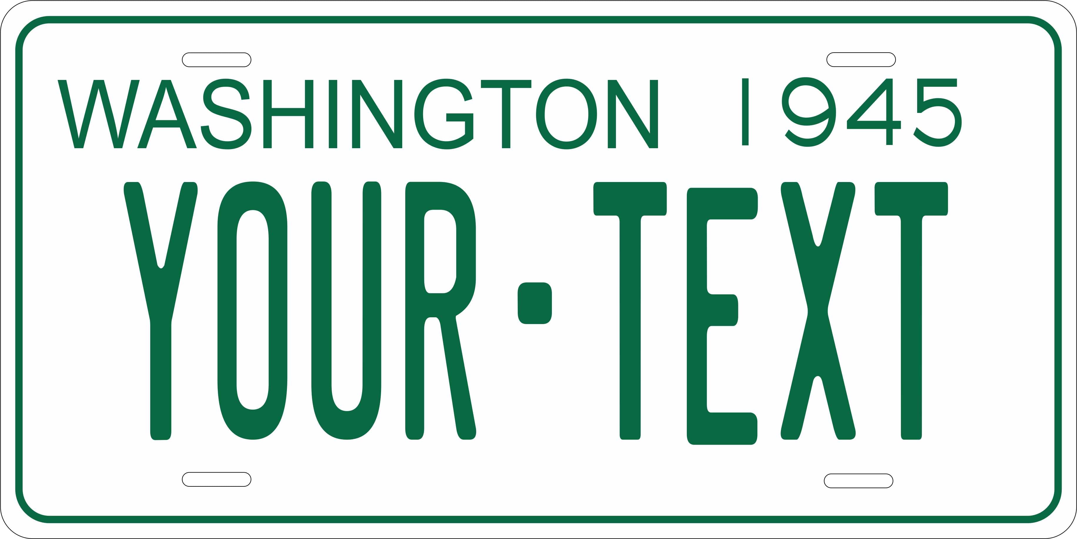 Washington State 1945 License Plate Personalized Novelty Fun Car Bike Motorcycle