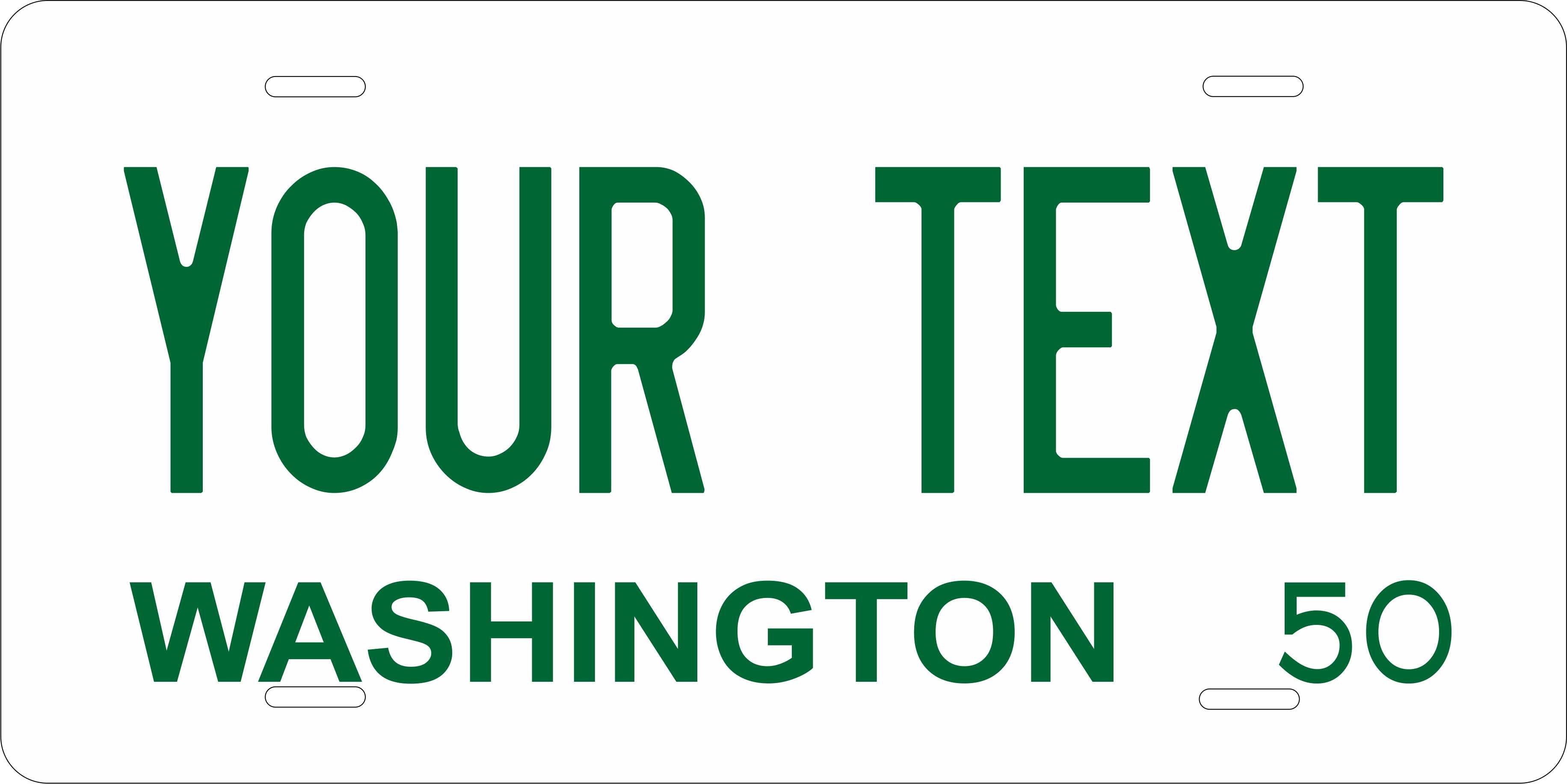 Washington State 1950 License Plate Personalized Novelty Fun Car Bike Motorcycle