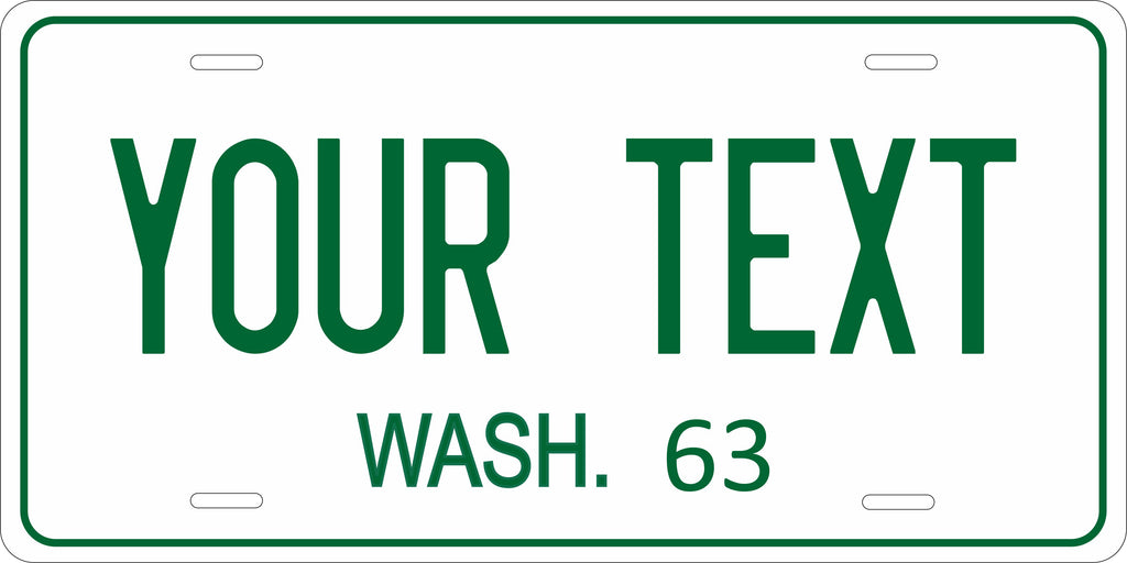 Washington State 1963 License Plate Personalized Novelty Fun Car Bike Motorcycle