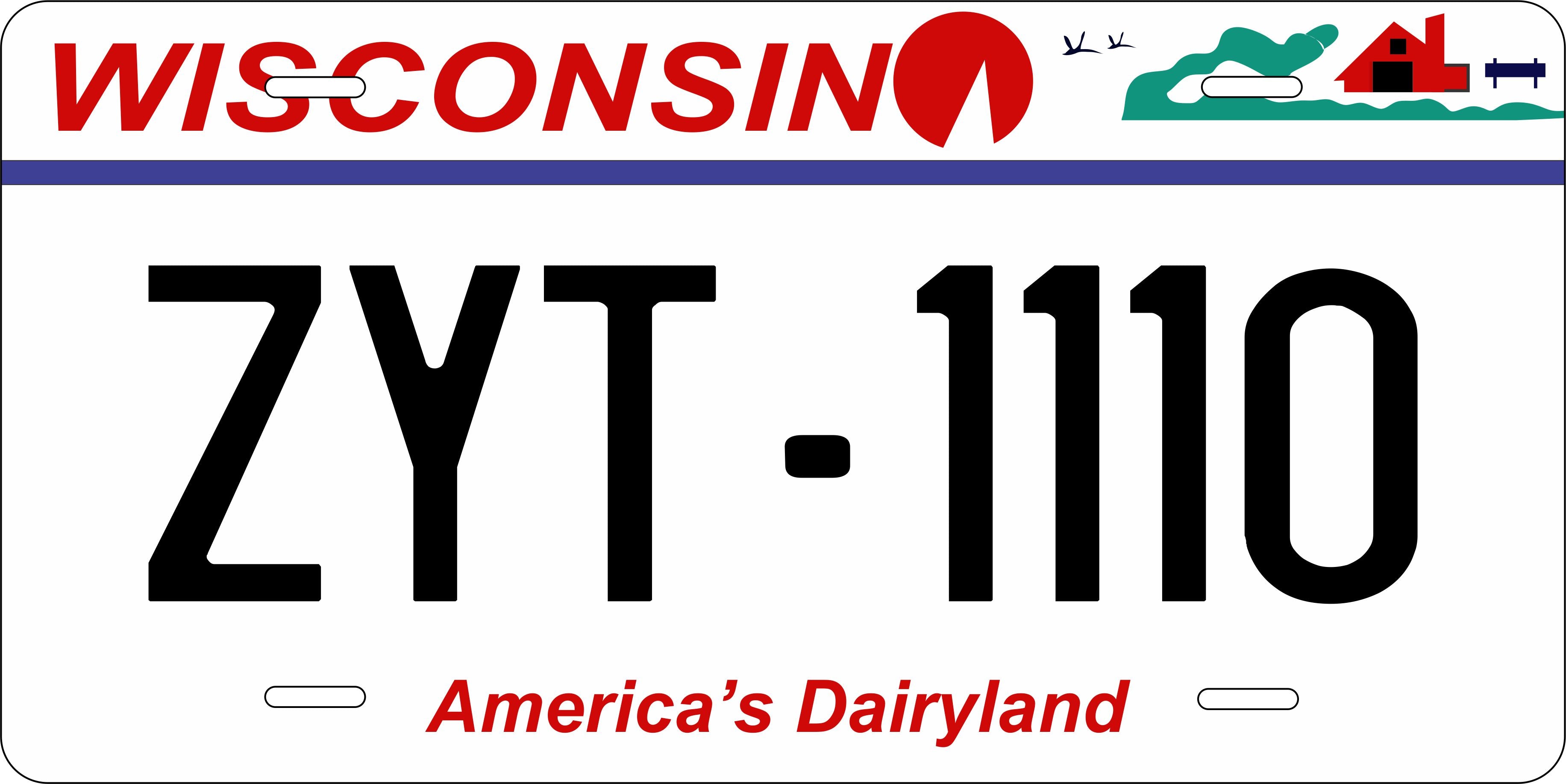 Wisconsin 2000 License Plate Personalized Novelty Fun Car Bike Motorcycle