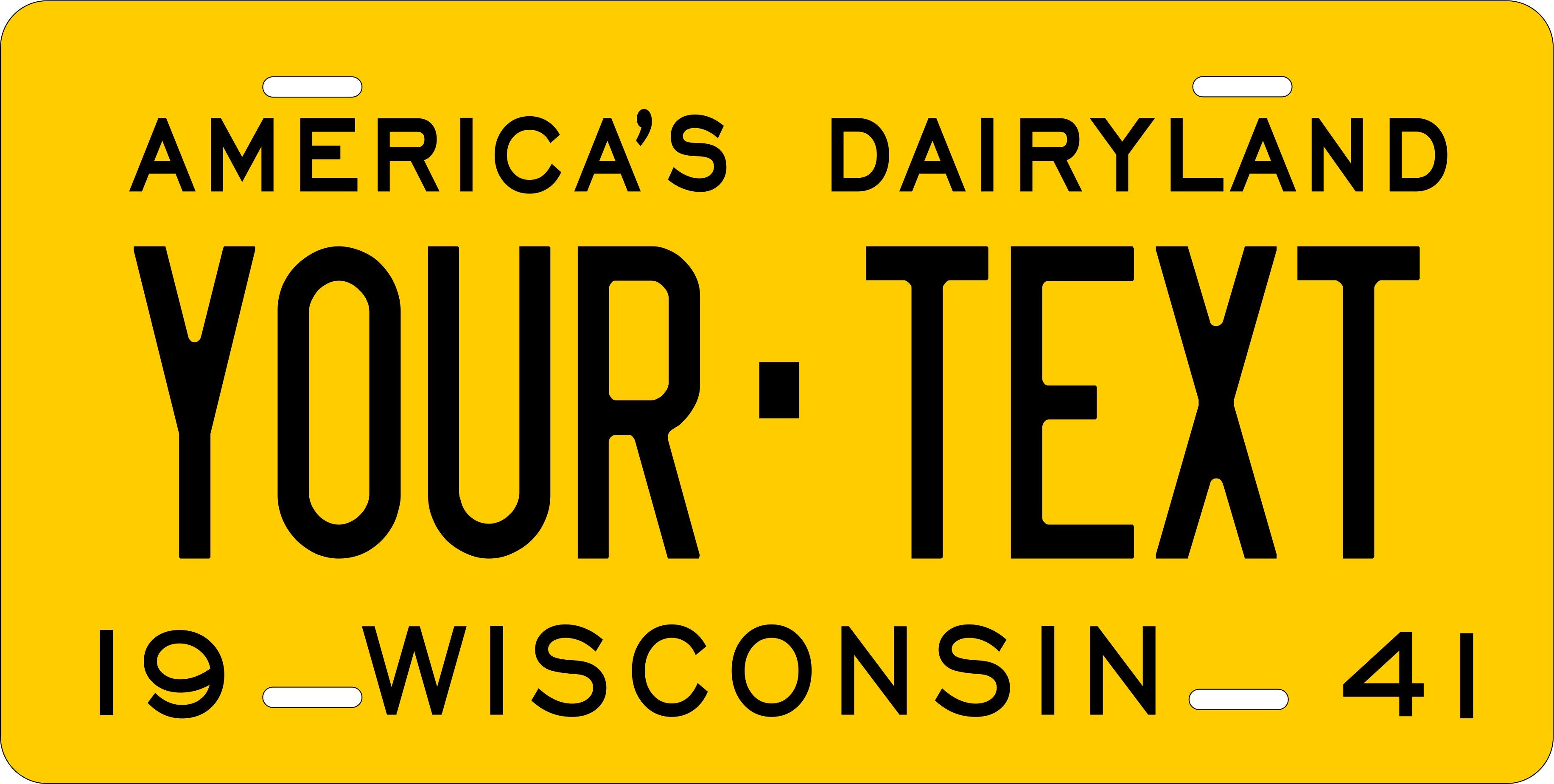 Wisconsin 1941 License Plate Personalized Novelty Fun Car Bike Motorcycle
