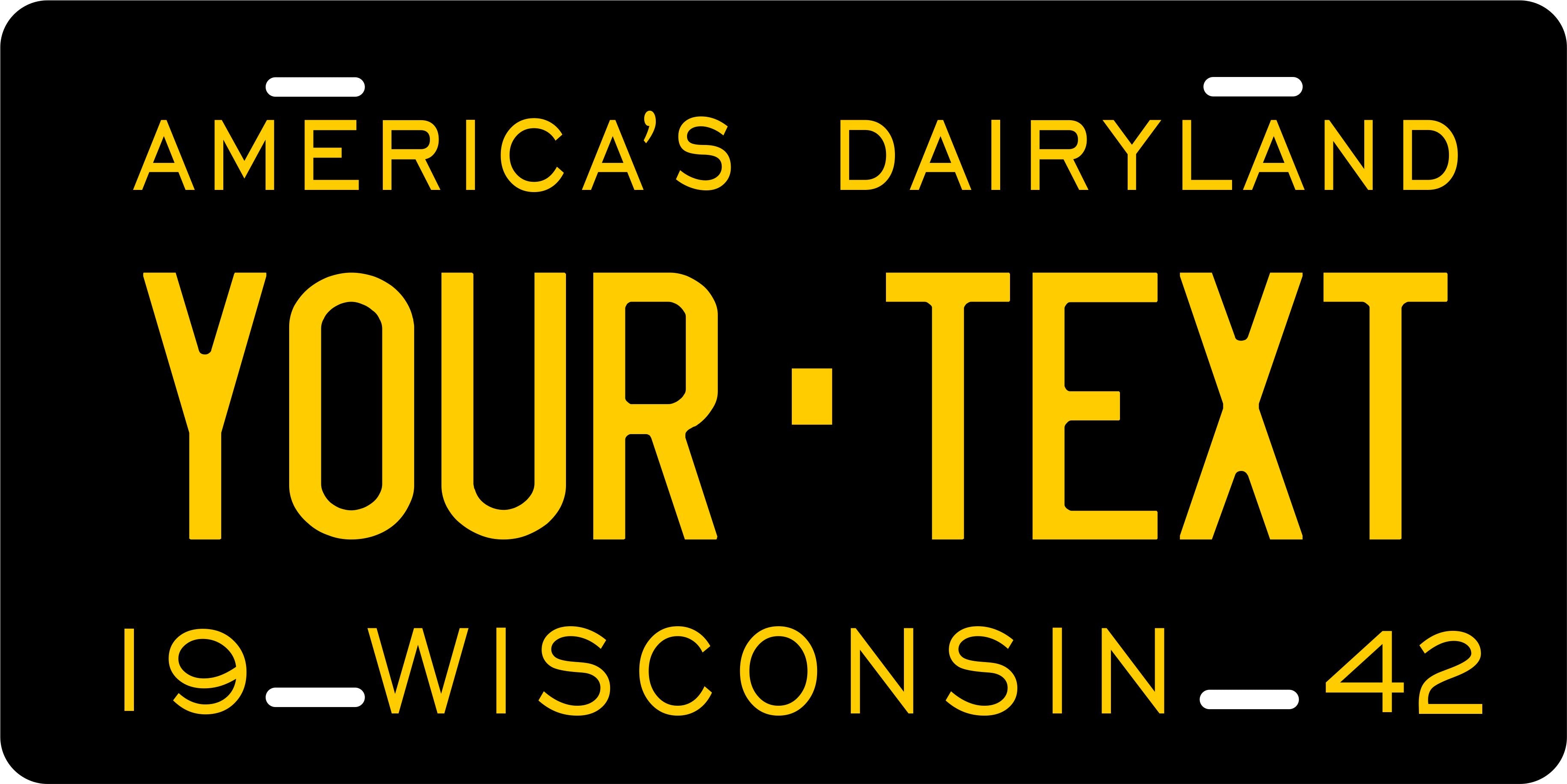 Wisconsin 1942 License Plate Personalized Novelty Fun Car Bike Motorcycle