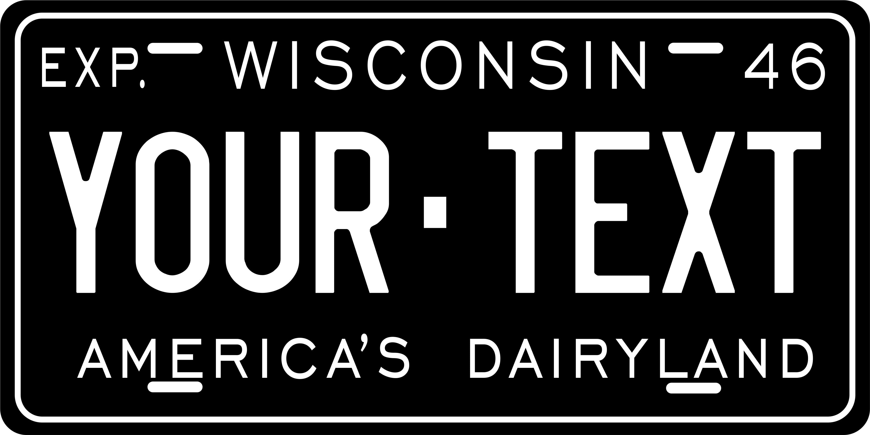 Wisconsin 1946 License Plate Personalized Novelty Fun Car Bike Motorcycle