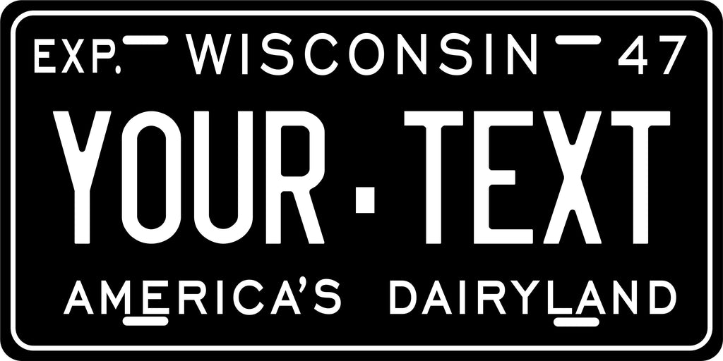 Wisconsin 1947 License Plate Personalized Novelty Fun Car Bike Motorcycle