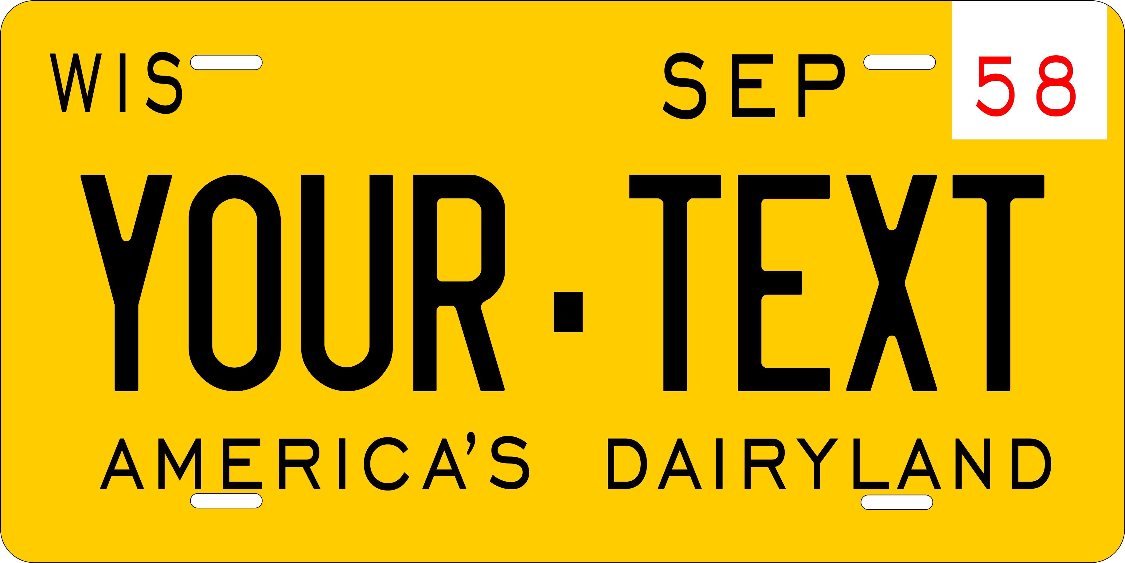 Wisconsin 1958 License Plate Personalized Novelty Fun Car Bike Motorcycle