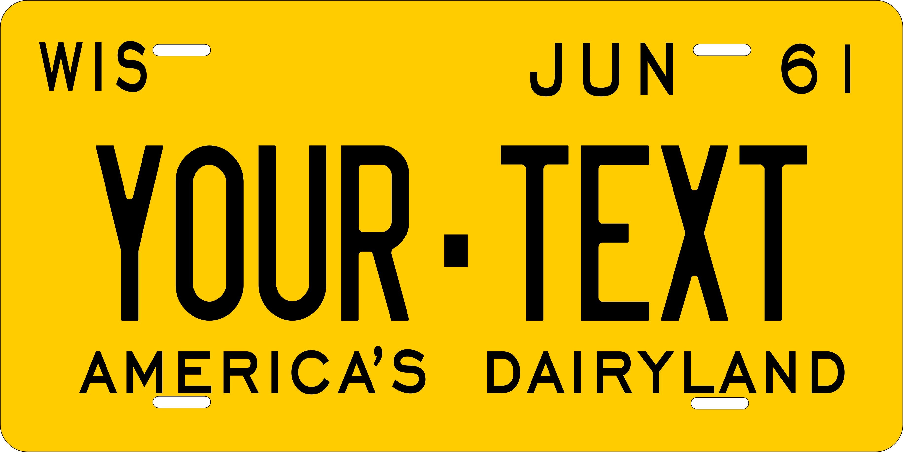 Wisconsin 1961 License Plate Personalized Novelty Fun Car Bike Motorcycle