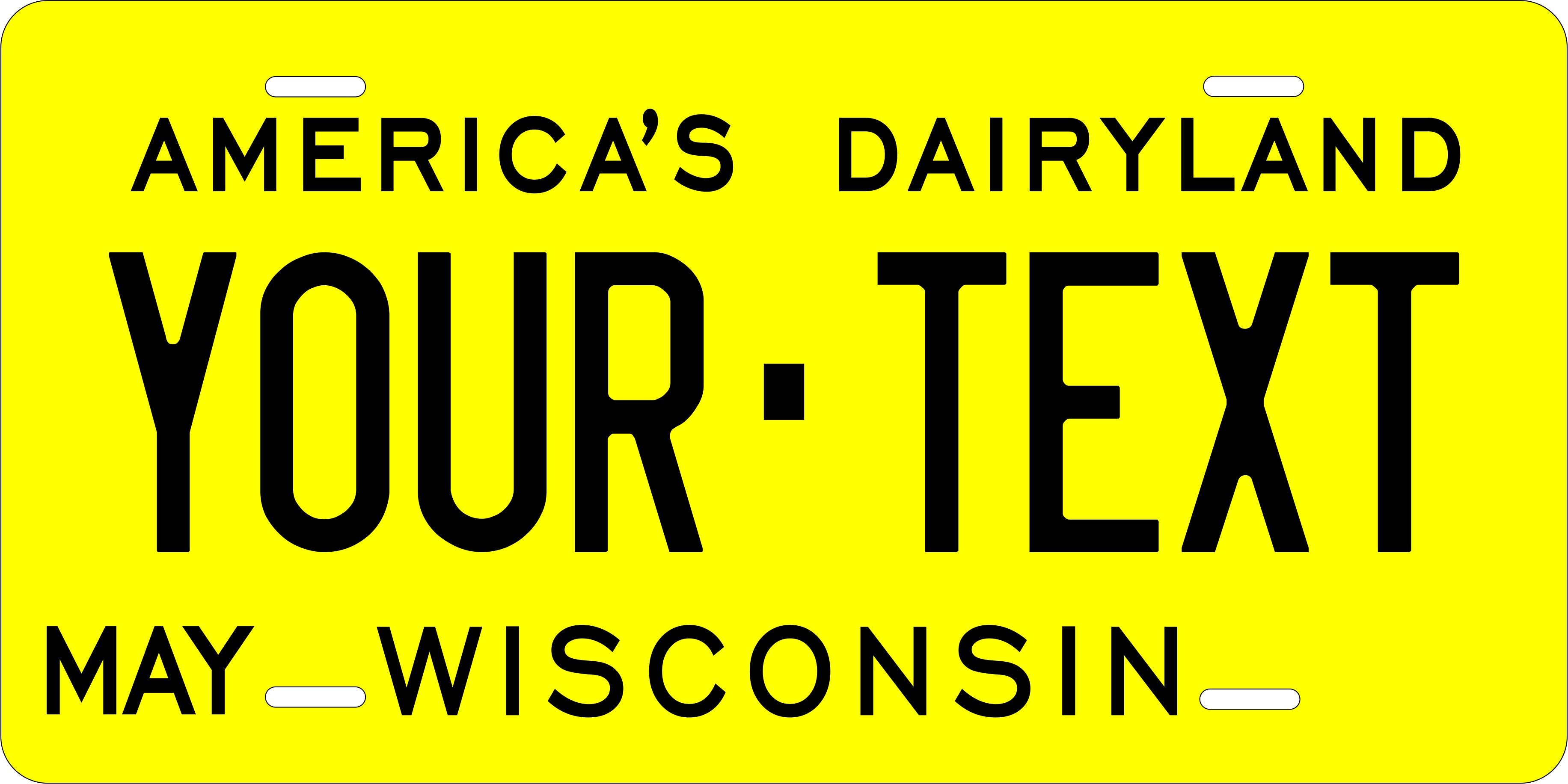 Wisconsin 1968 License Plate Personalized Novelty Fun Car Bike Motorcycle