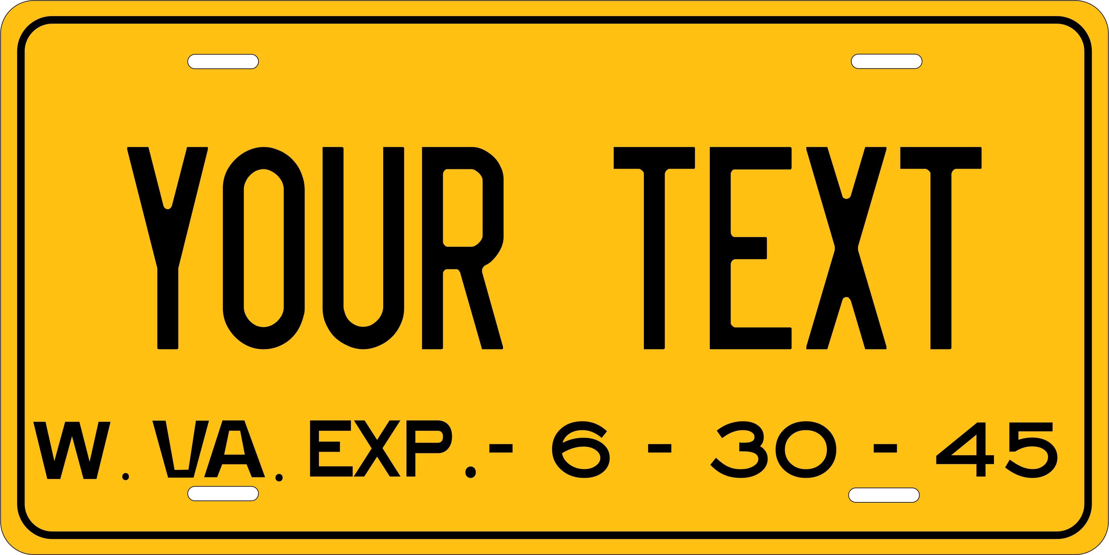 West Virginia 1945 License Plate Personalized Novelty Fun Car Bike Motorcycle