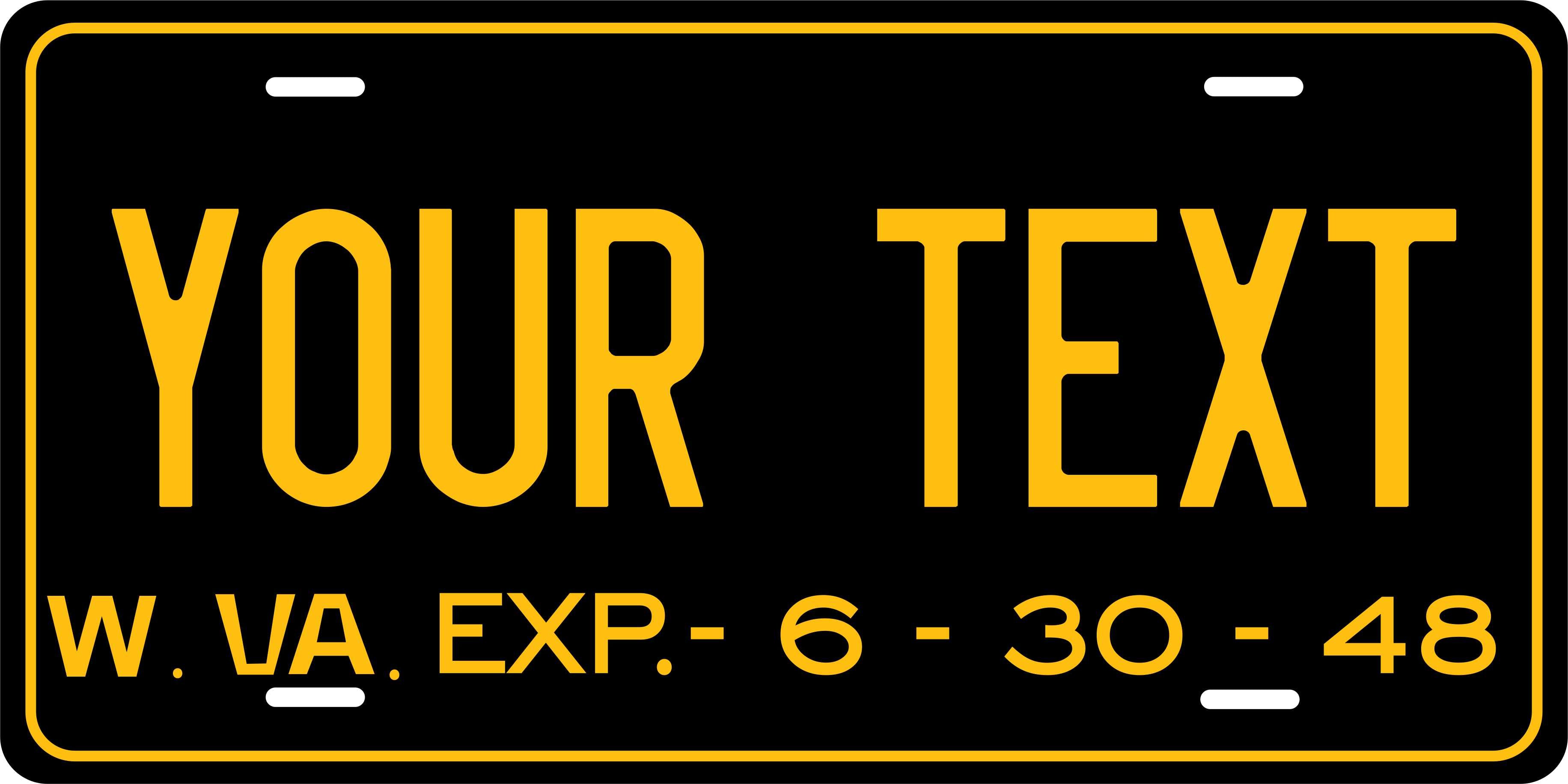 West Virginia 1948 License Plate Personalized Novelty Fun Car Bike Motorcycle