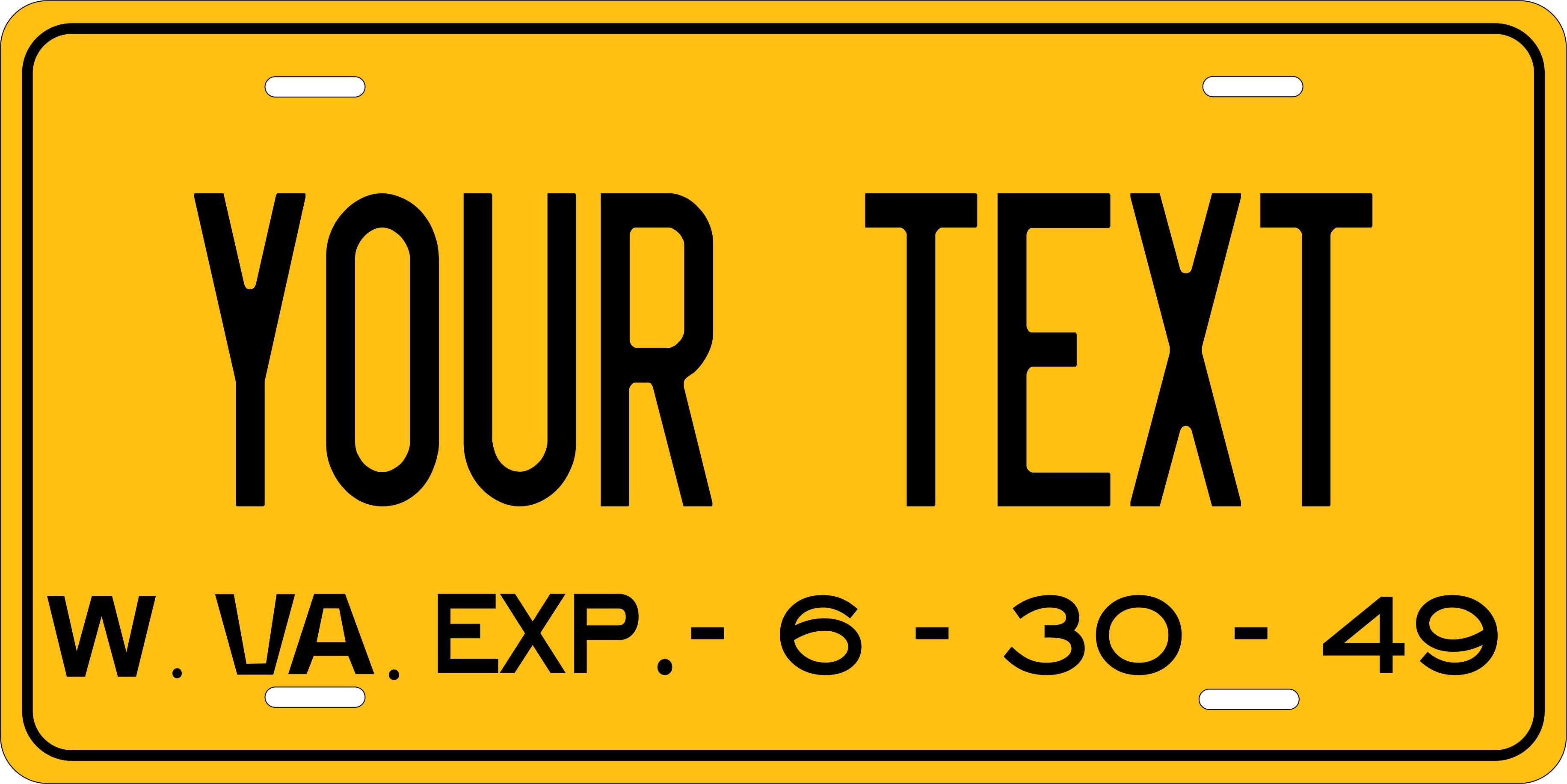 West Virginia 1949 License Plate Personalized Novelty Fun Car Bike Motorcycle