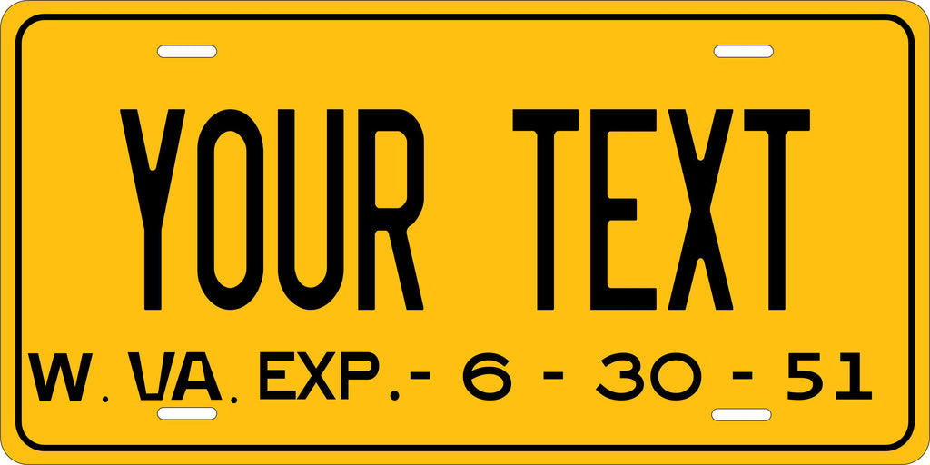 West Virginia 1951 License Plate Personalized Novelty Fun Car Bike Motorcycle