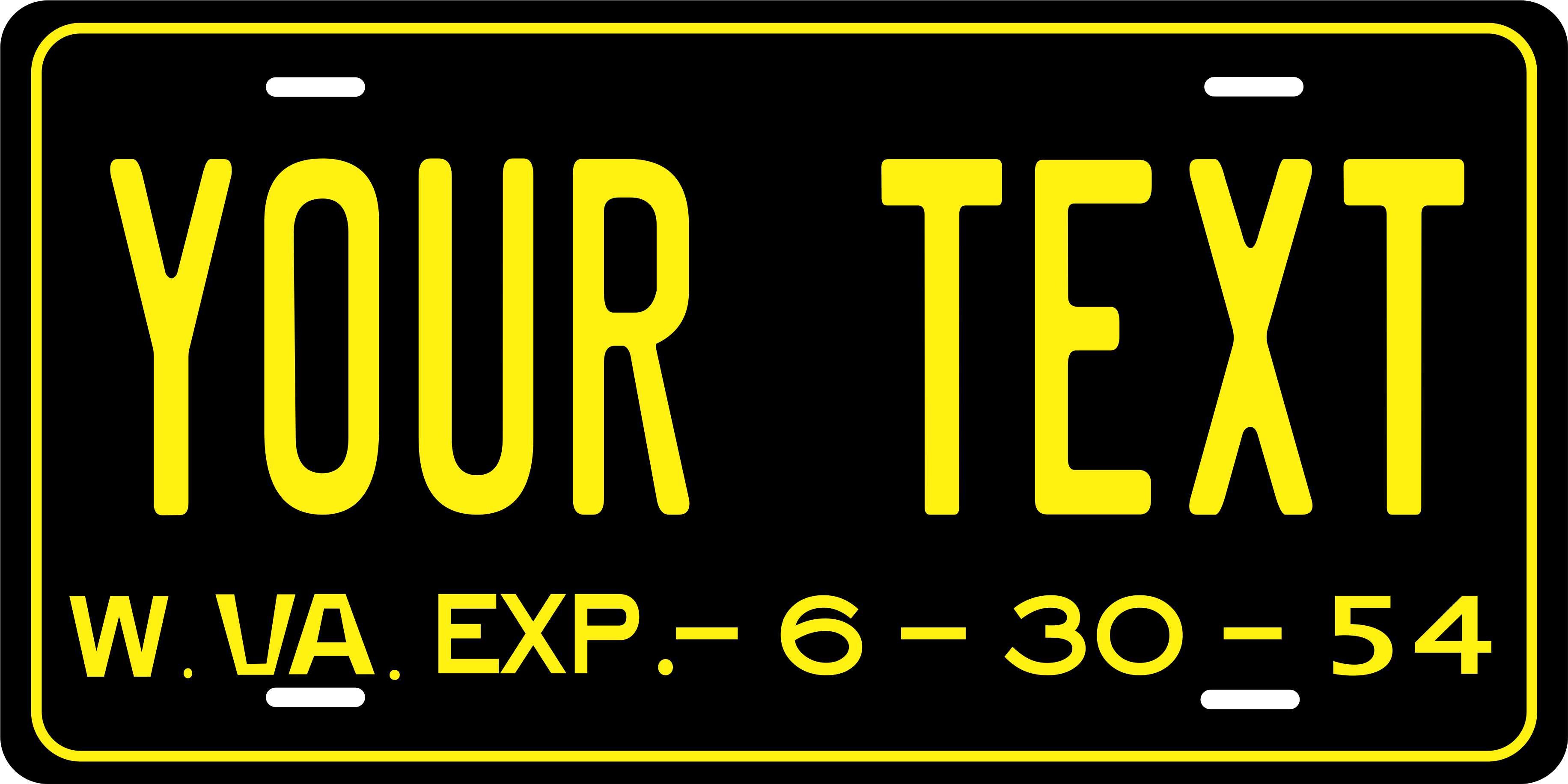 West Virginia 1954 License Plate Personalized Novelty Fun Car Bike Motorcycle