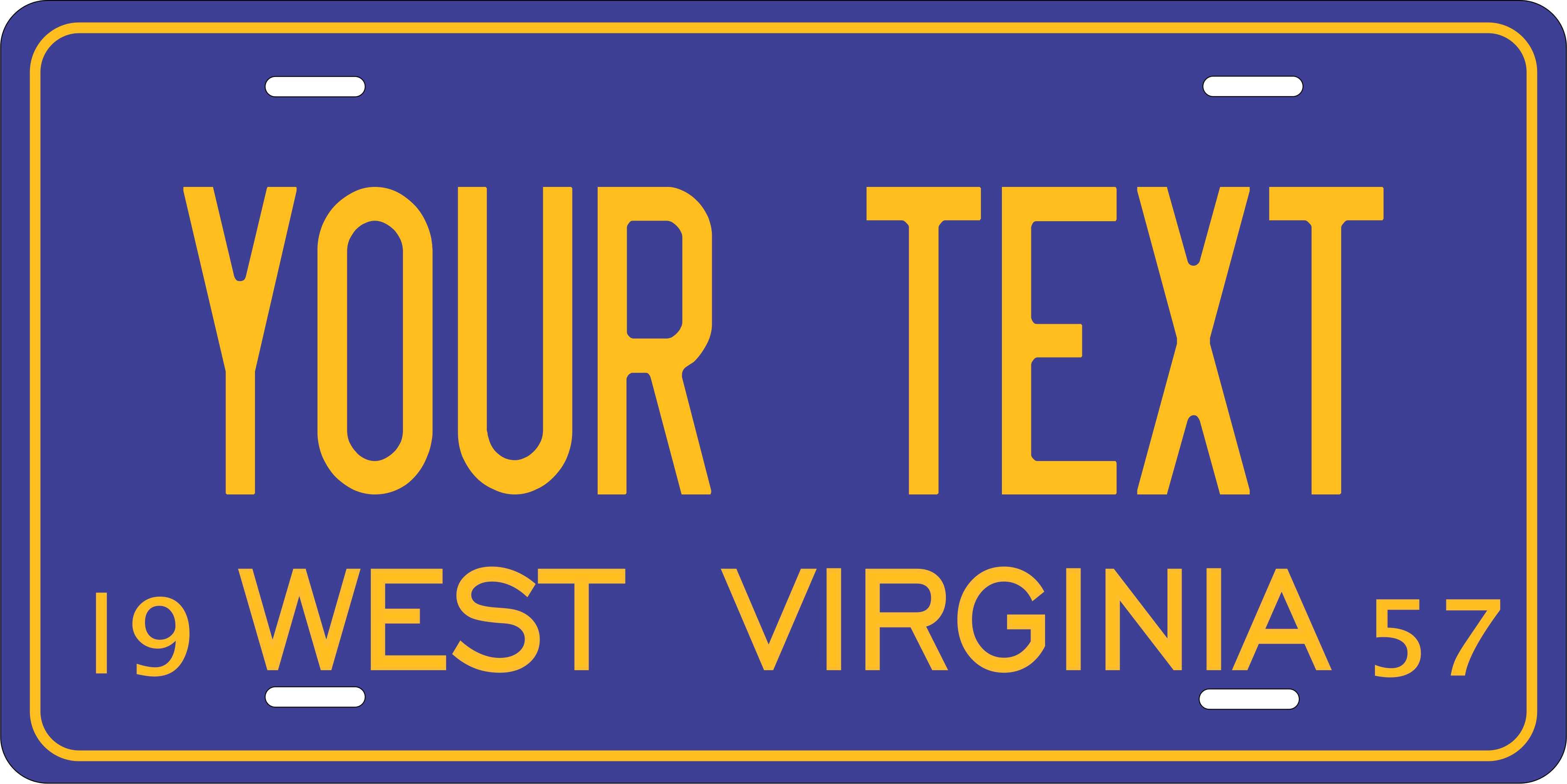 West Virginia 1957 License Plate Personalized Novelty Fun Car Bike Motorcycle