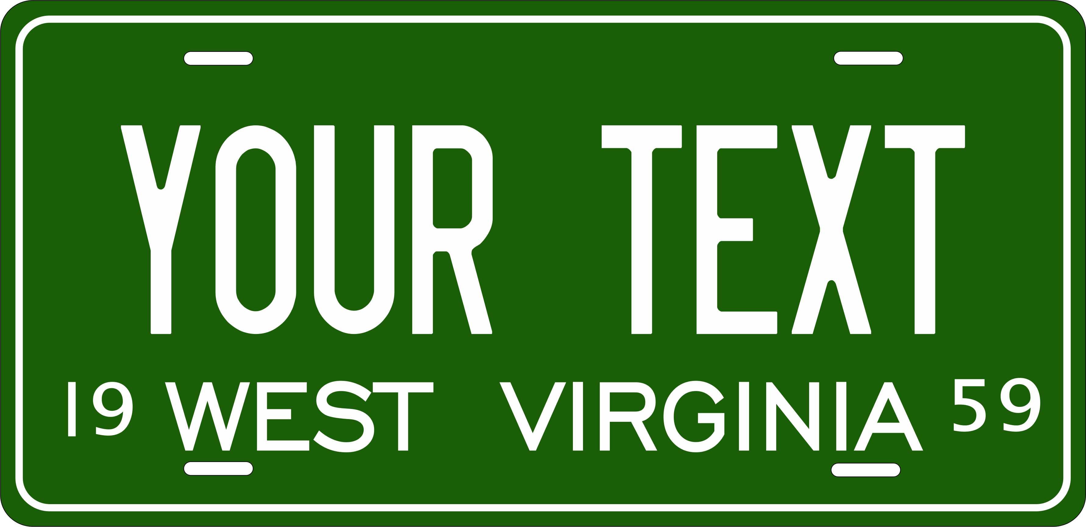 West Virginia 1959 License Plate Personalized Novelty Fun Car Bike Motorcycle
