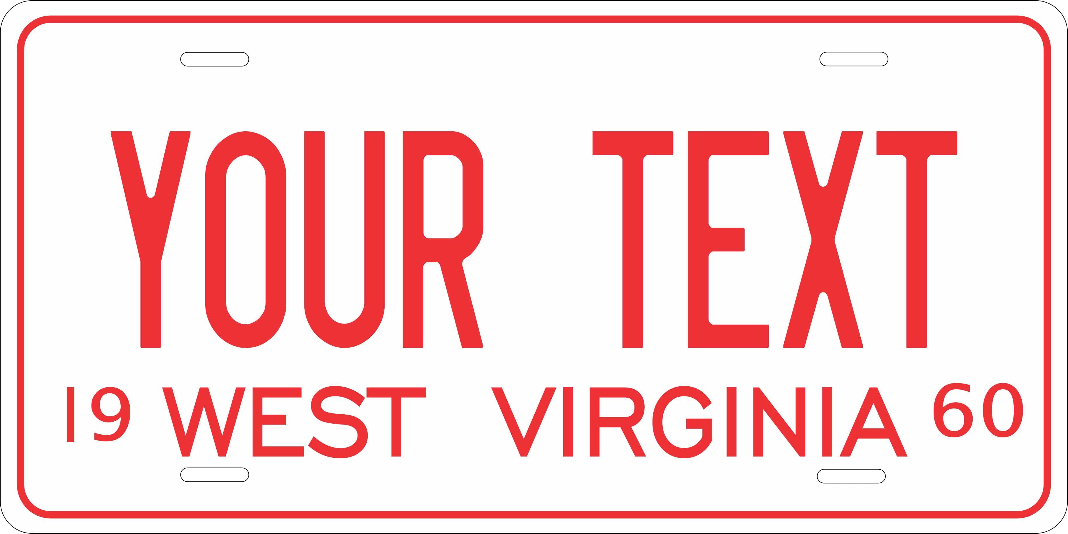 West Virginia 1960 License Plate Personalized Novelty Fun Car Bike Motorcycle