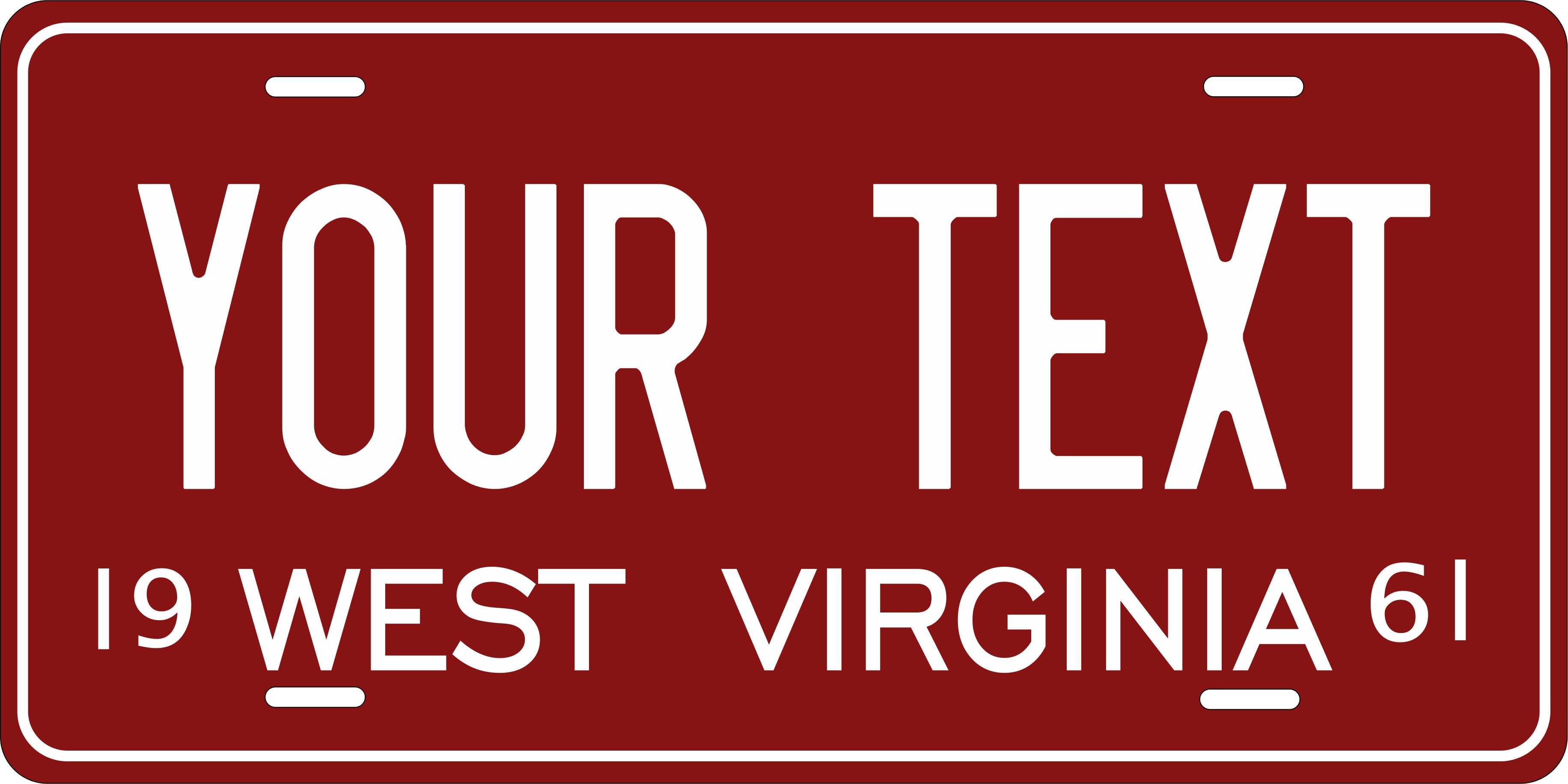 West Virginia 1961 License Plate Personalized Novelty Fun Car Bike Motorcycle