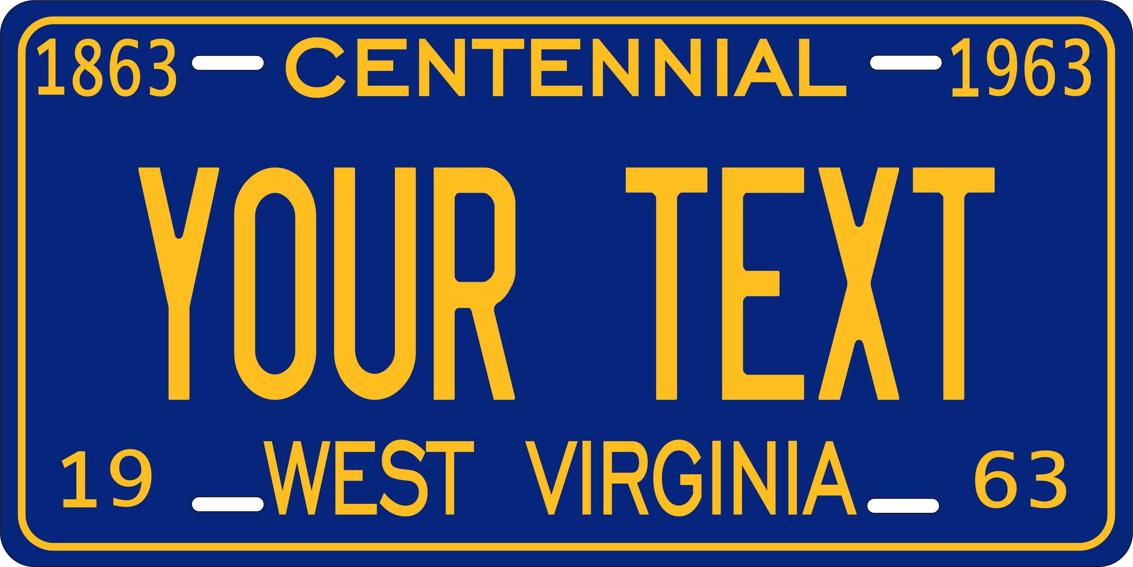 West Virginia 1963 License Plate Personalized Novelty Fun Car Bike Motorcycle