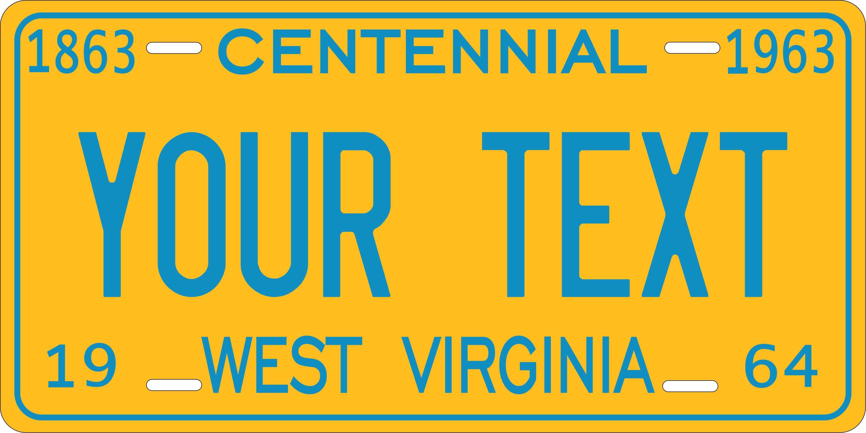 West Virginia 1964 License Plate Personalized Novelty Fun Car Bike Motorcycle