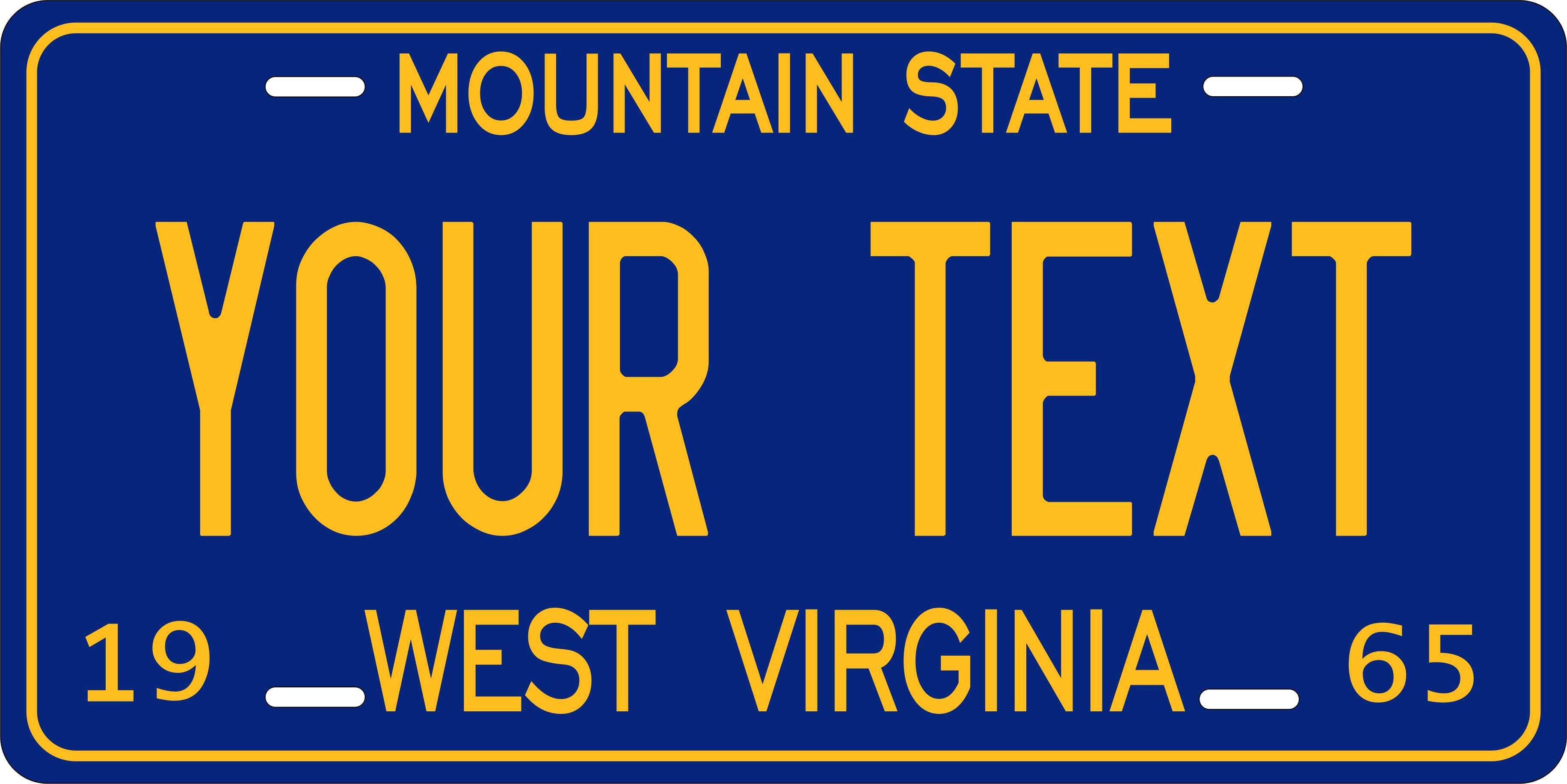 West Virginia 1965 License Plate Personalized Novelty Fun Car Bike Motorcycle