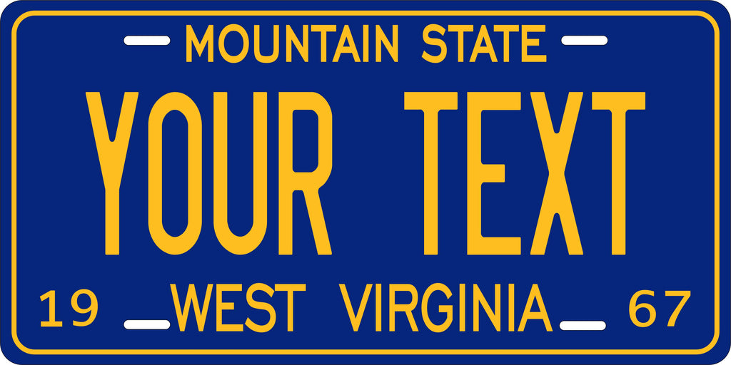 West Virginia 1967 License Plate Personalized Novelty Fun Car Bike Motorcycle
