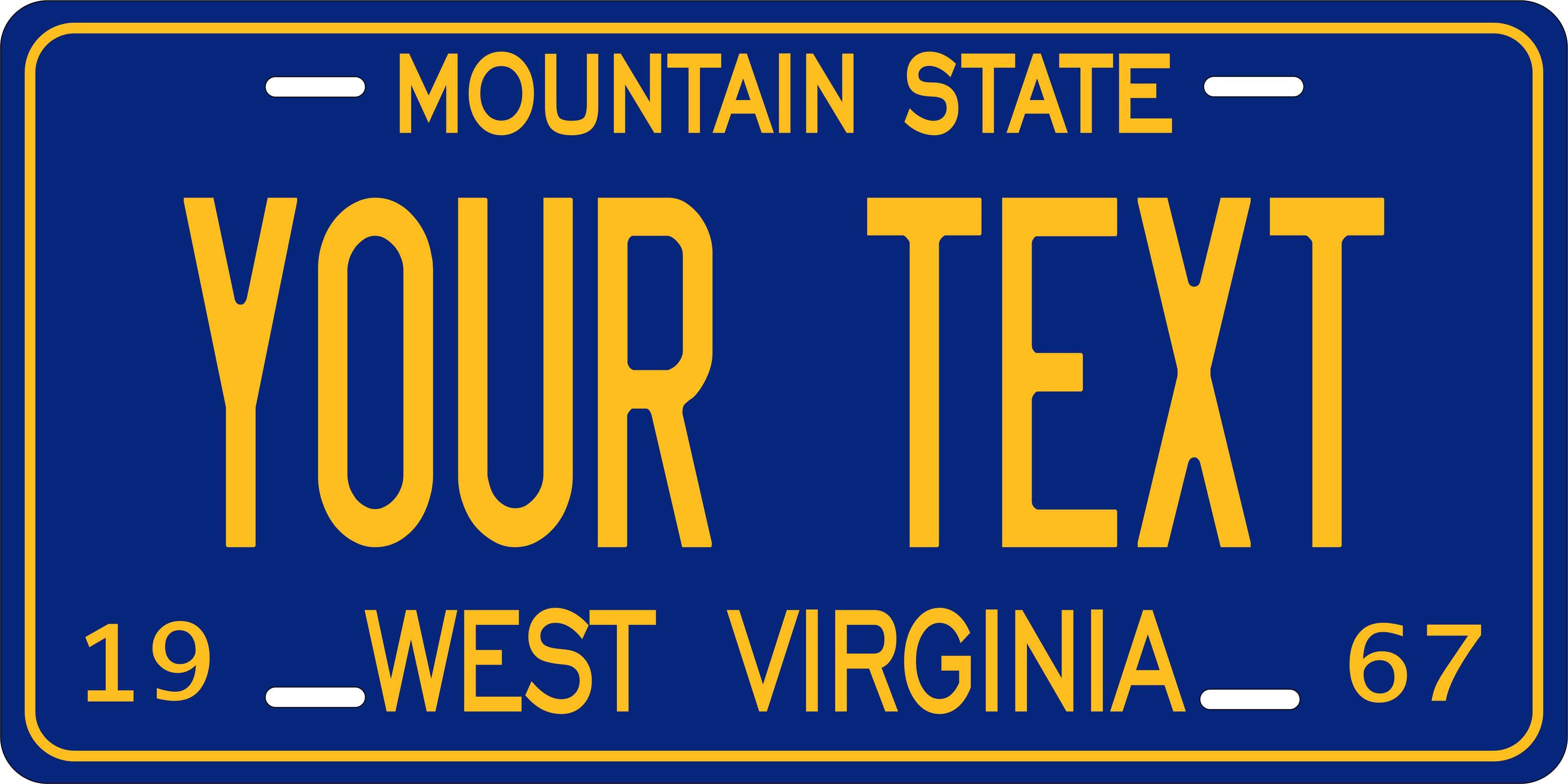 West Virginia 1967 License Plate Personalized Novelty Fun Car Bike Motorcycle