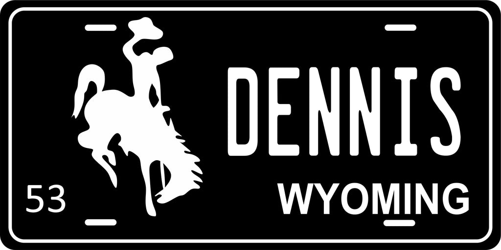 Wyoming 1953 License Plate Yellow personalized Novelty Fun Car Bike Motorcycle