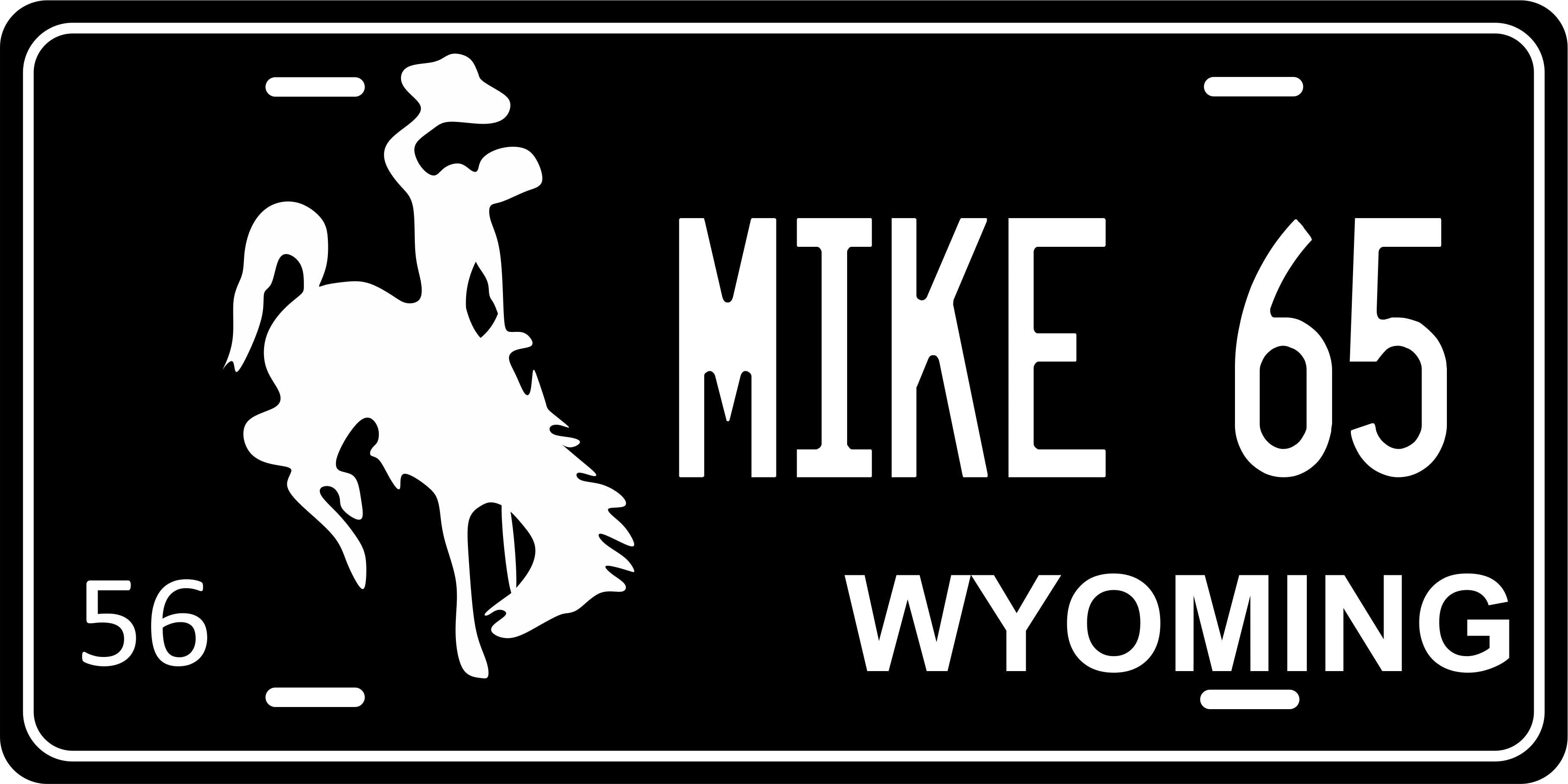 Wyoming 1956 License Plate Yellow personalized Novelty Fun Car Bike Motorcycle