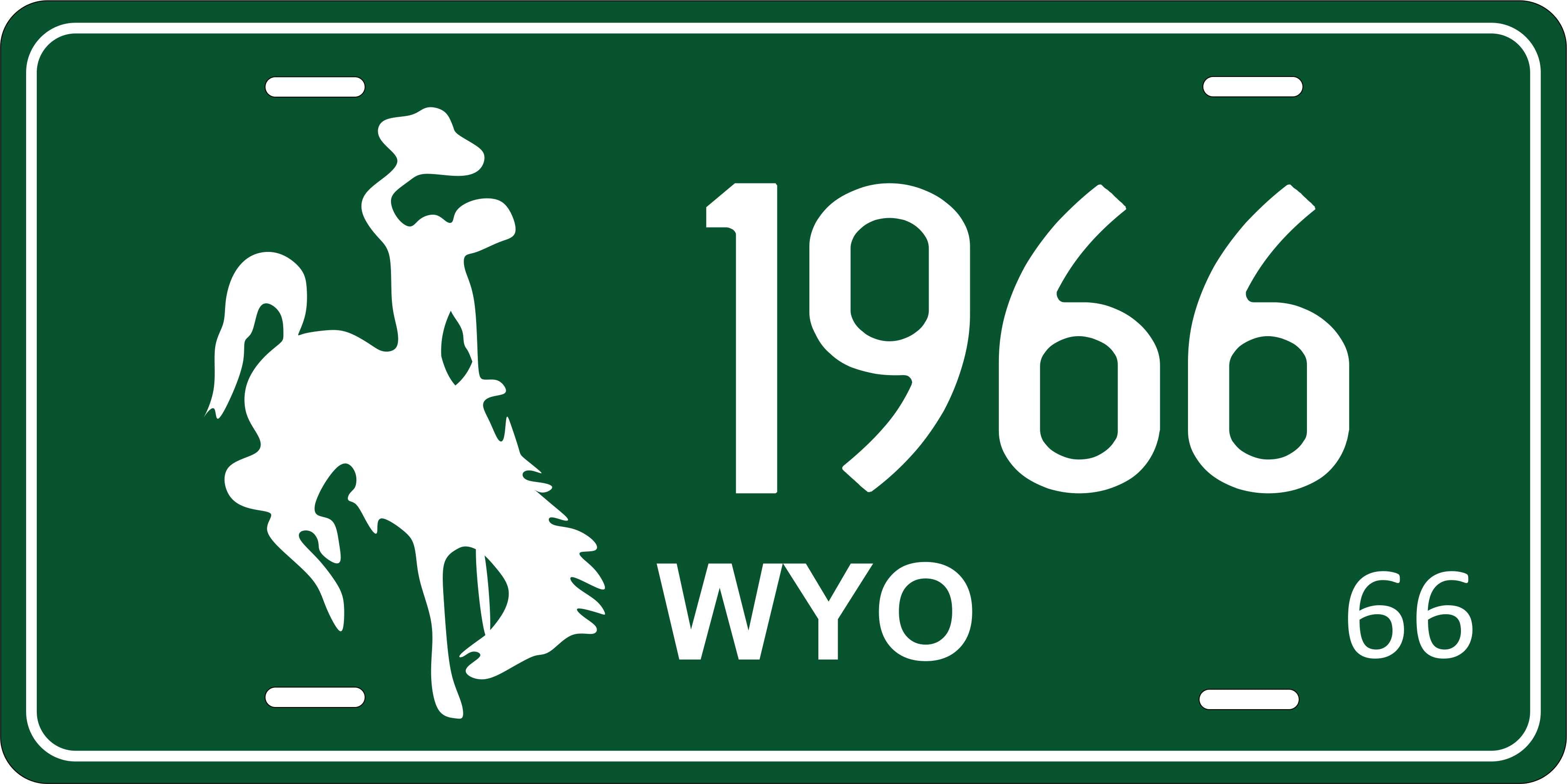 Wyoming 1966 License Plate Yellow personalized Novelty Fun Car Bike Motorcycle