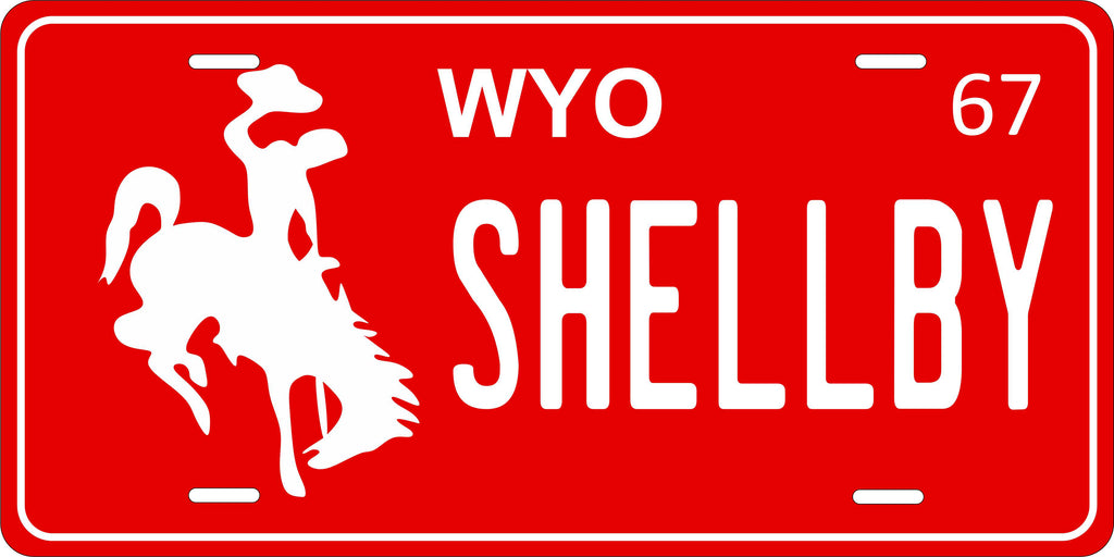 Wyoming 1967 License Plate Yellow personalized Novelty Fun Car Bike Motorcycle