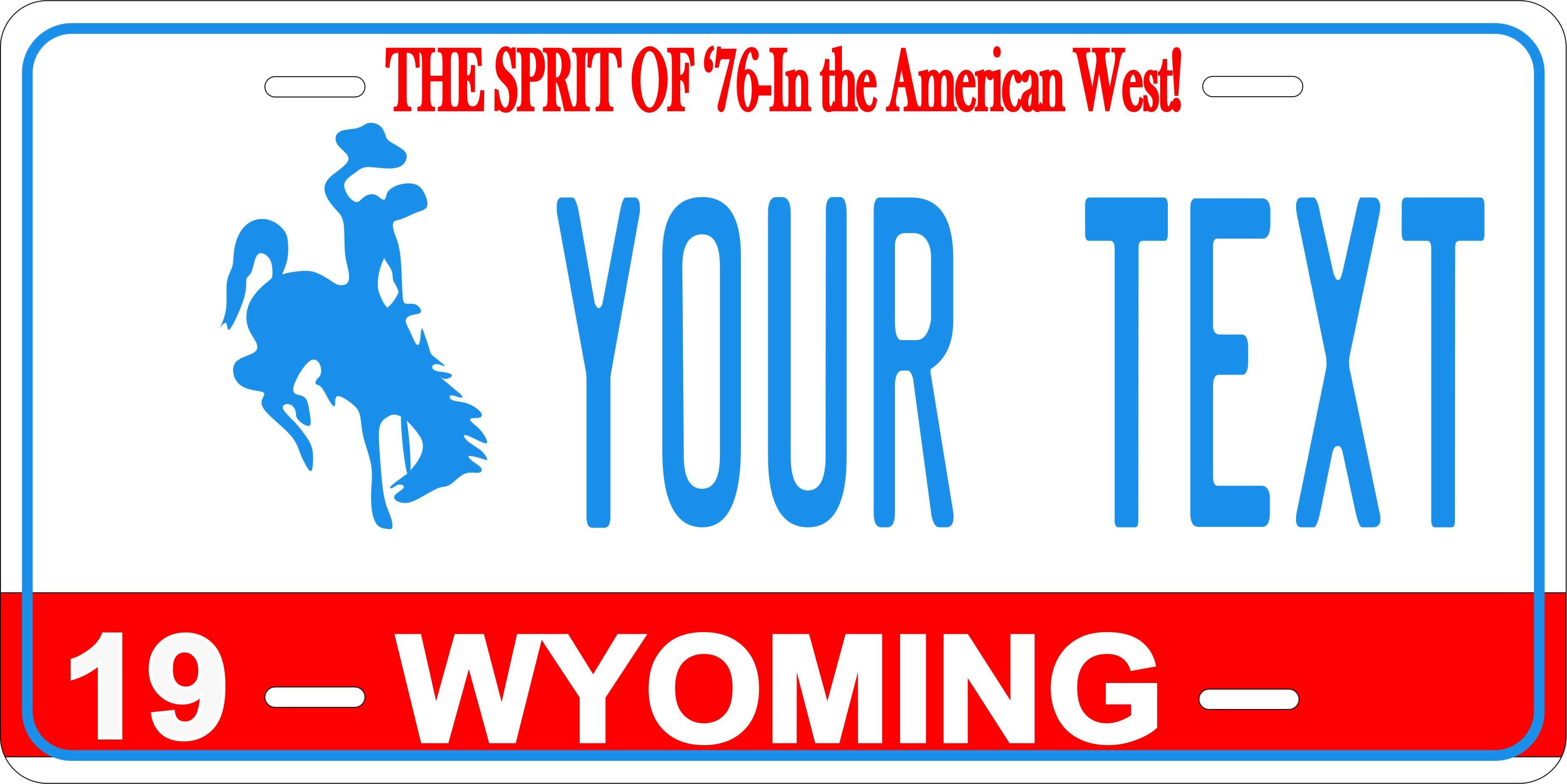 Wyoming 1975 License Plate Yellow personalized Novelty Fun Car Bike Motorcycle