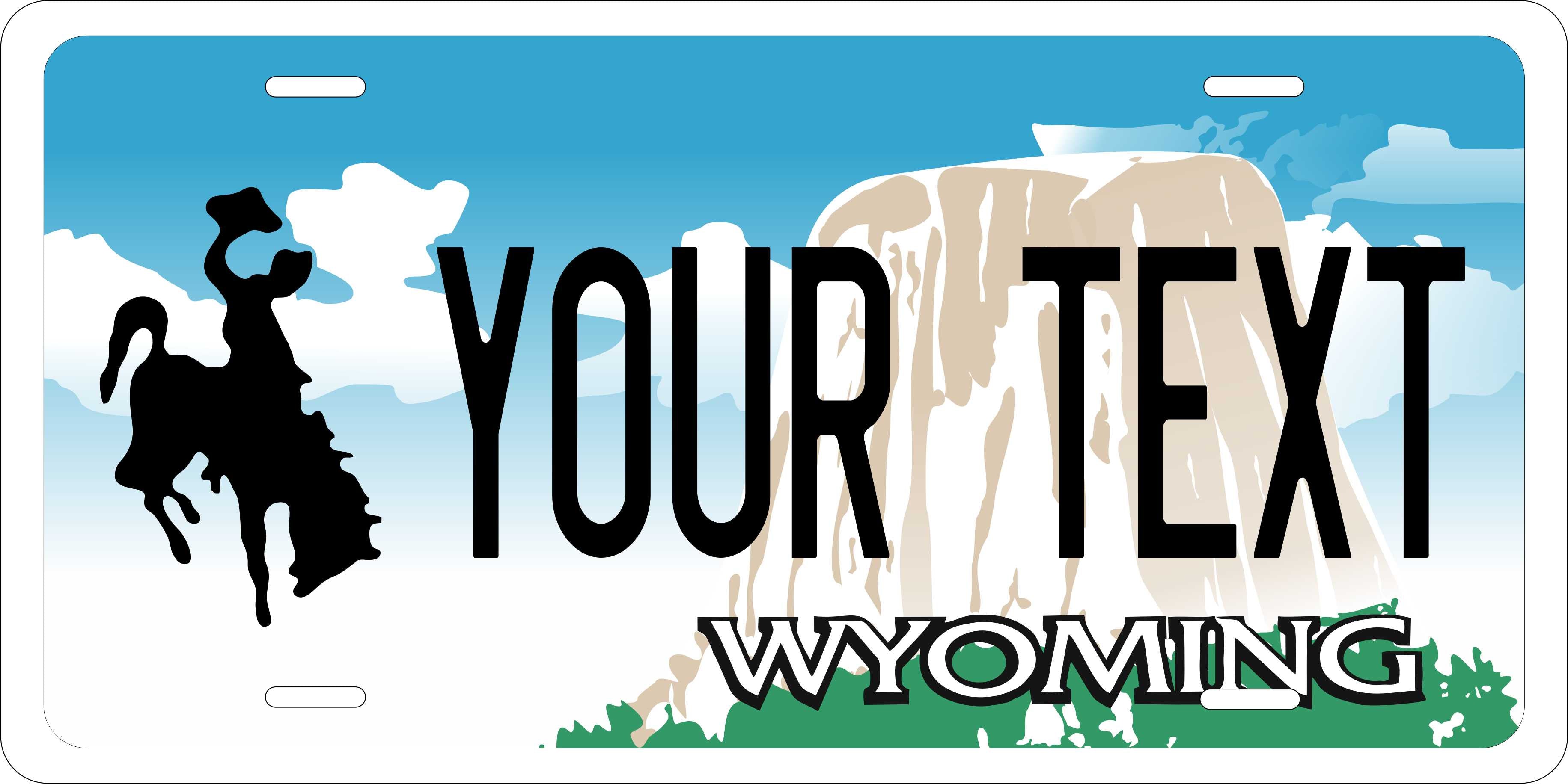 Wyoming 2000-9 License Plate Yellow personalized Novelty Fun Car Bike Motorcycle