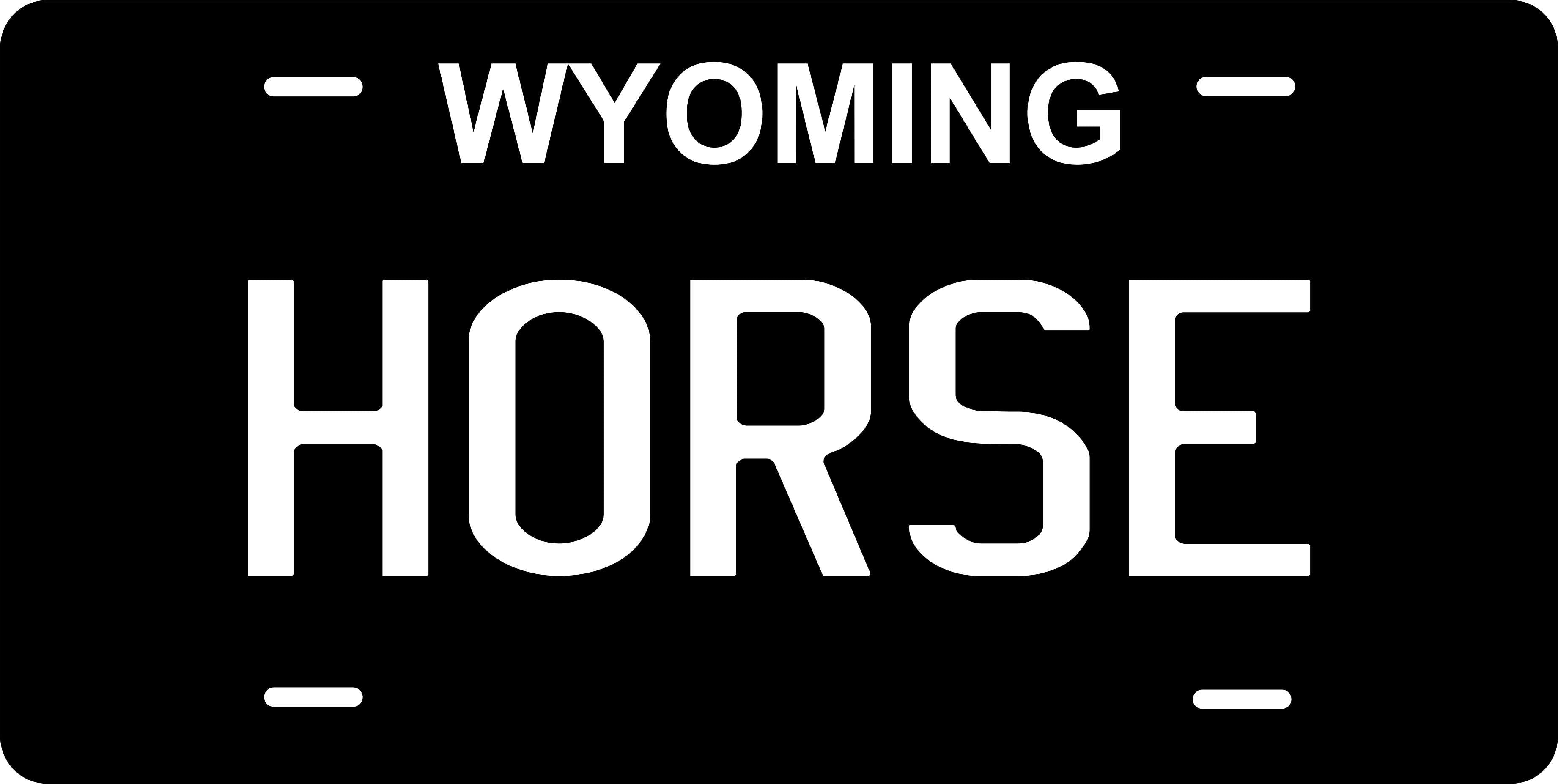 Wyoming Black White License Plate Yellow personalized Novelty Fun Car Bike Motorcycle