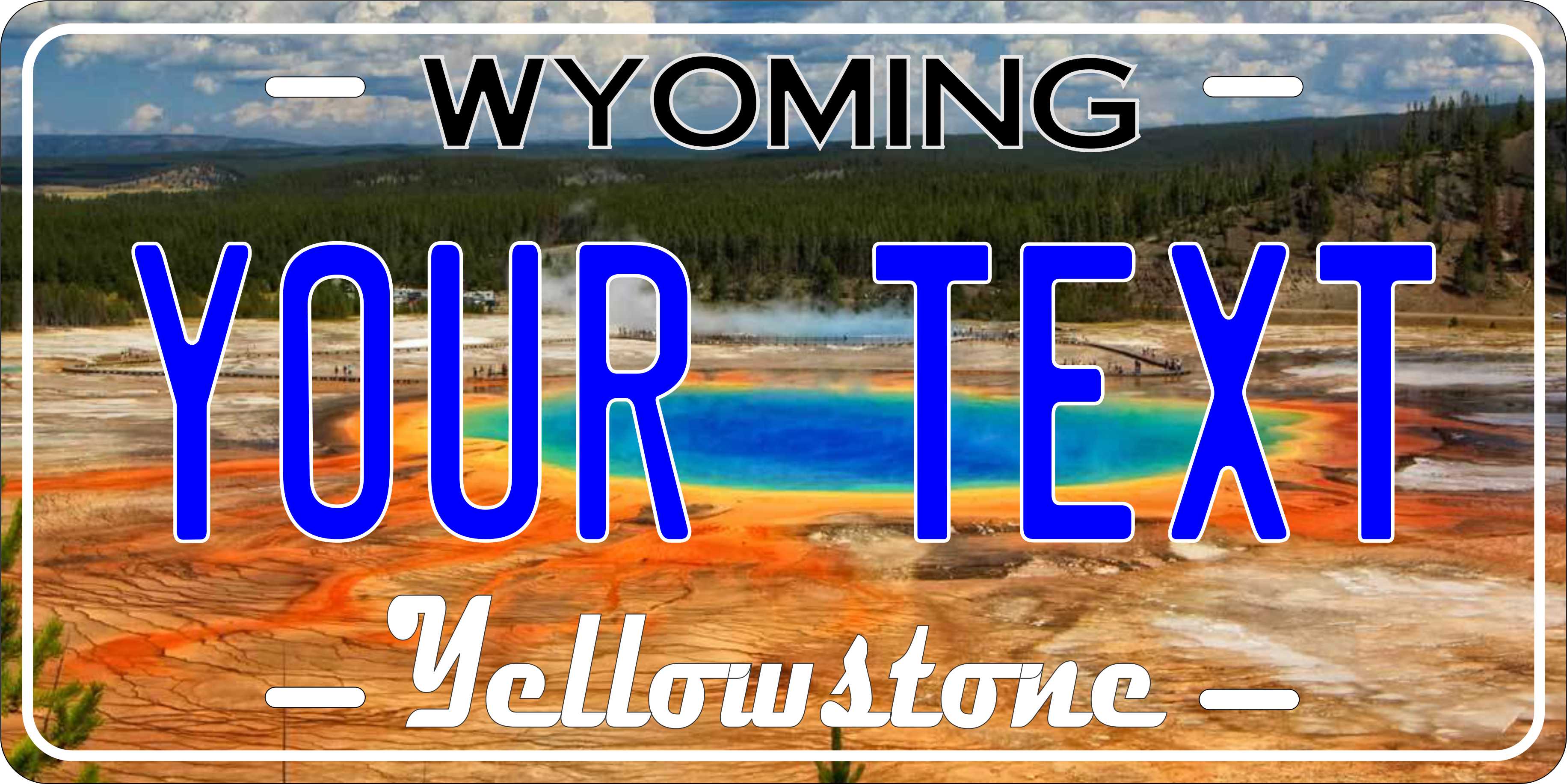 Yellowstone Wyoming city License Plate personalized Novelty Fun Car Bike Motorcycle