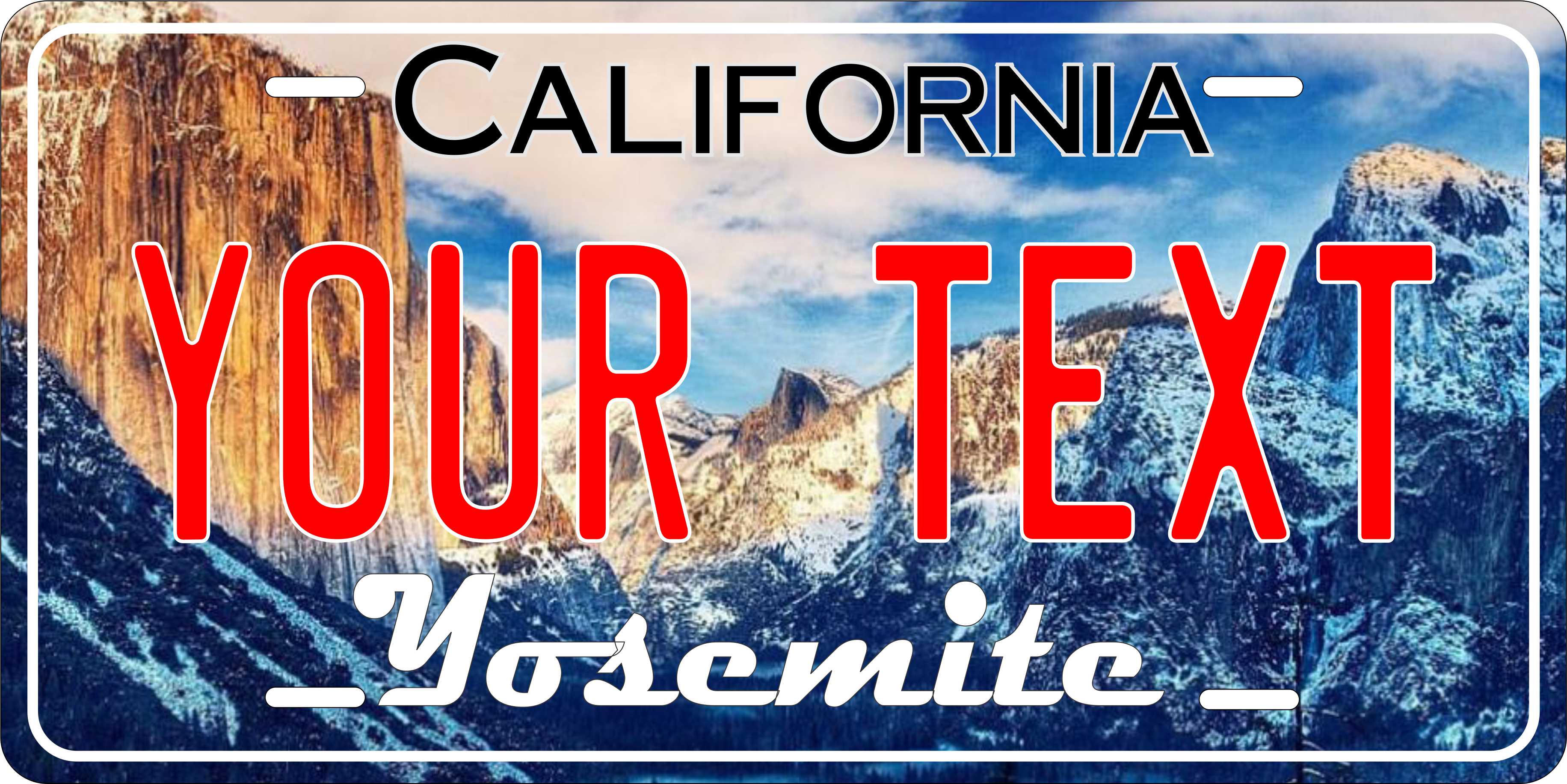 Yosemite California USA city License Plate personalized Novelty Fun Car Bike Motorcycle