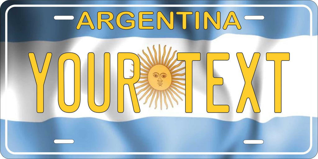 Argentina Flag Wave CSA License Plate Custom Novelty Car Bike Motorcycle