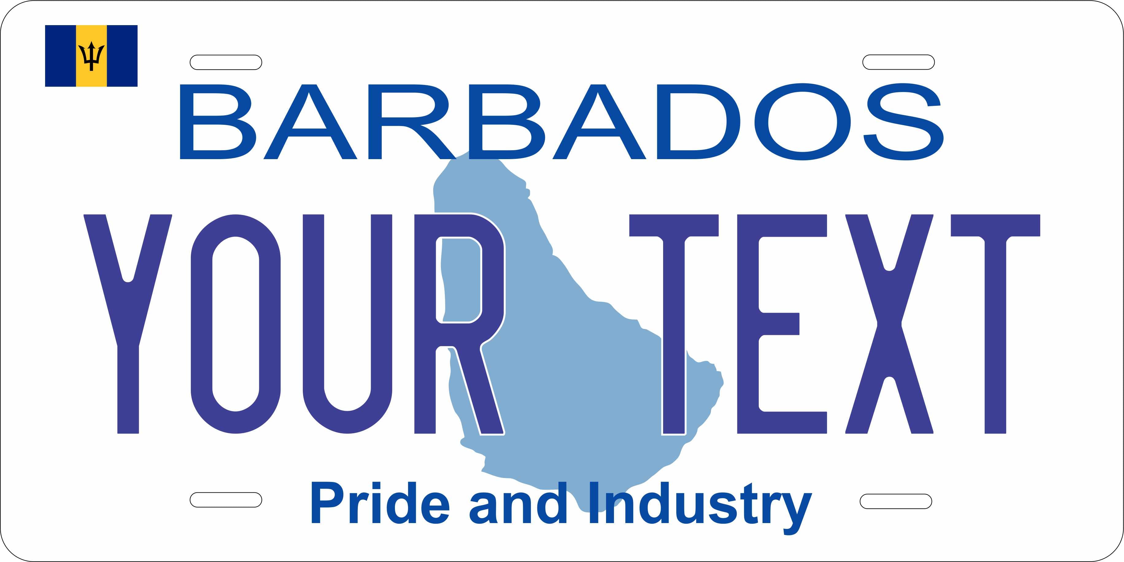 Barbados Map CARI License Plate Custom Novelty Car Bike Motorcycle