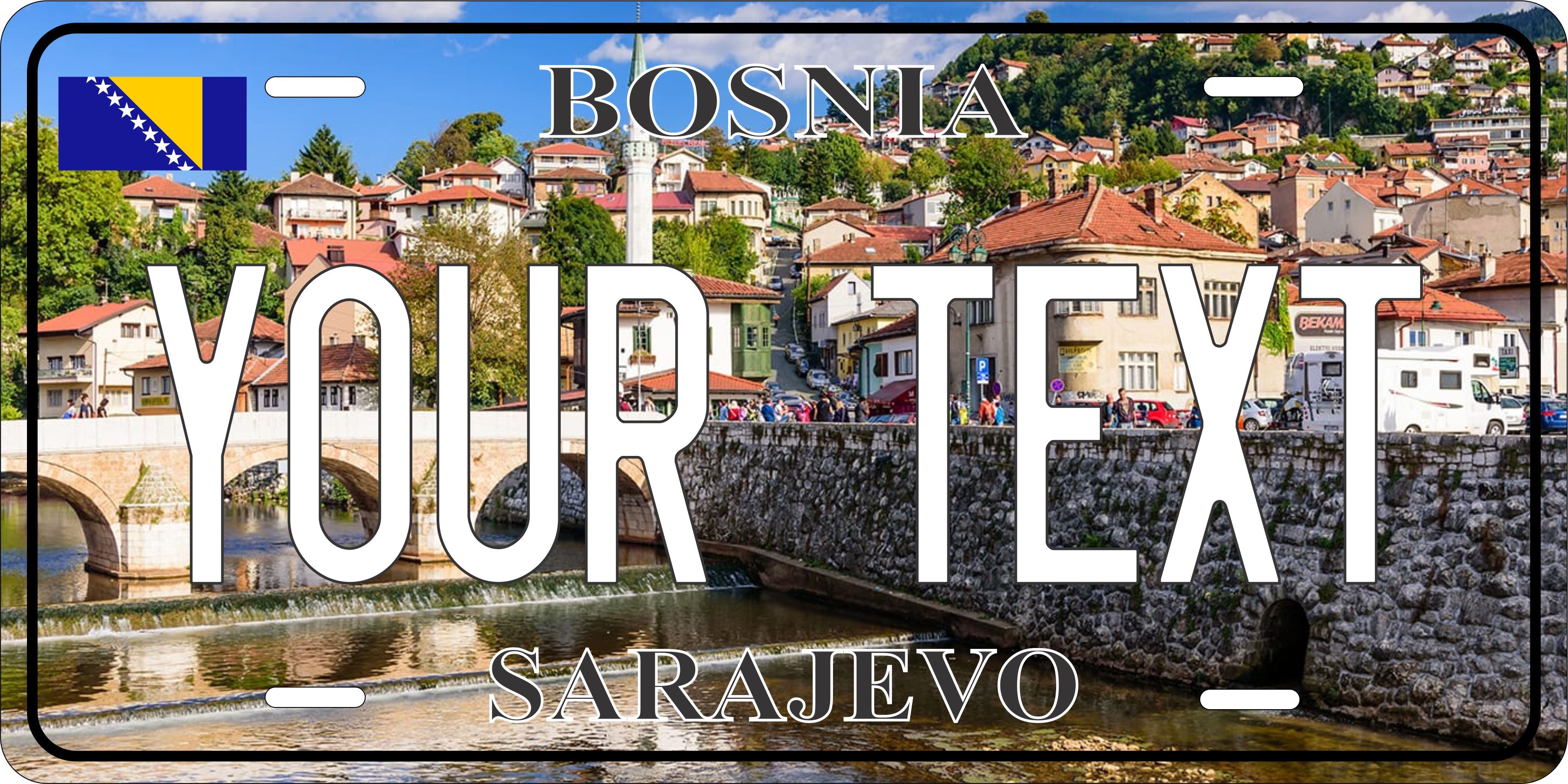 Sarajevo Bosnia City License Plate personalized Novelty Fun Car Bike Motorcycle