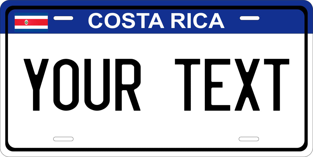 Costa Rica Blue CSA License Plate Custom Novelty Car Bike Motorcycle