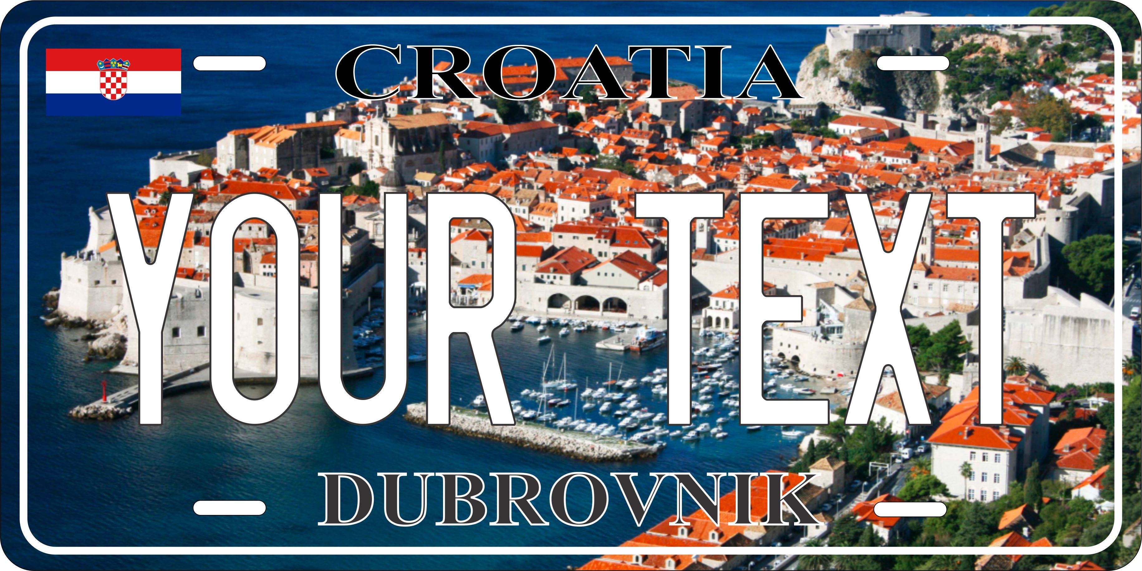Dubrovnik Croatia City License Plate personalized Novelty Fun Car Bike Motorcycle