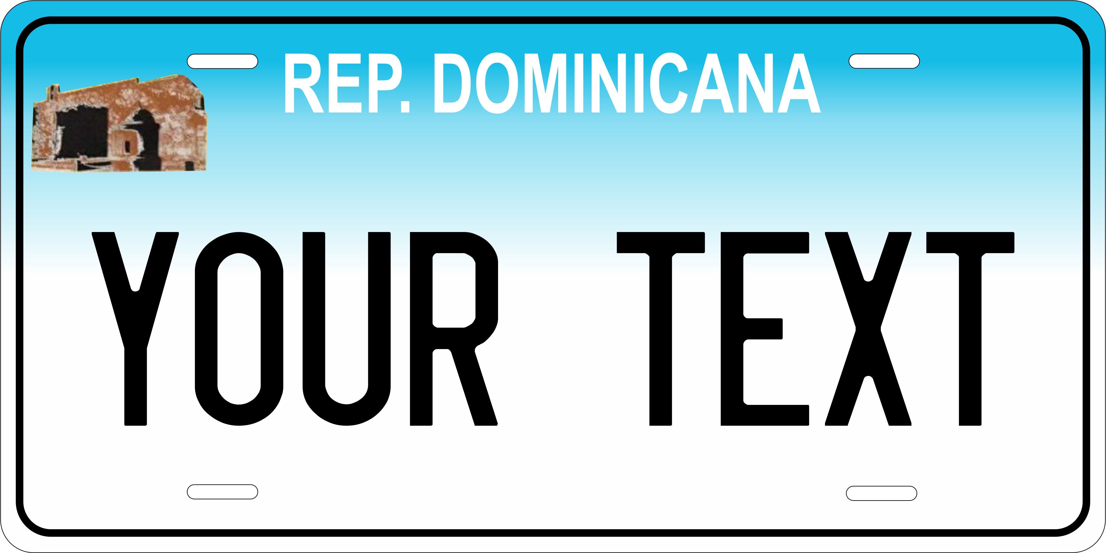 Dominican 2003 Blue CARI License Plate Custom Novelty Car Bike Motorcycle