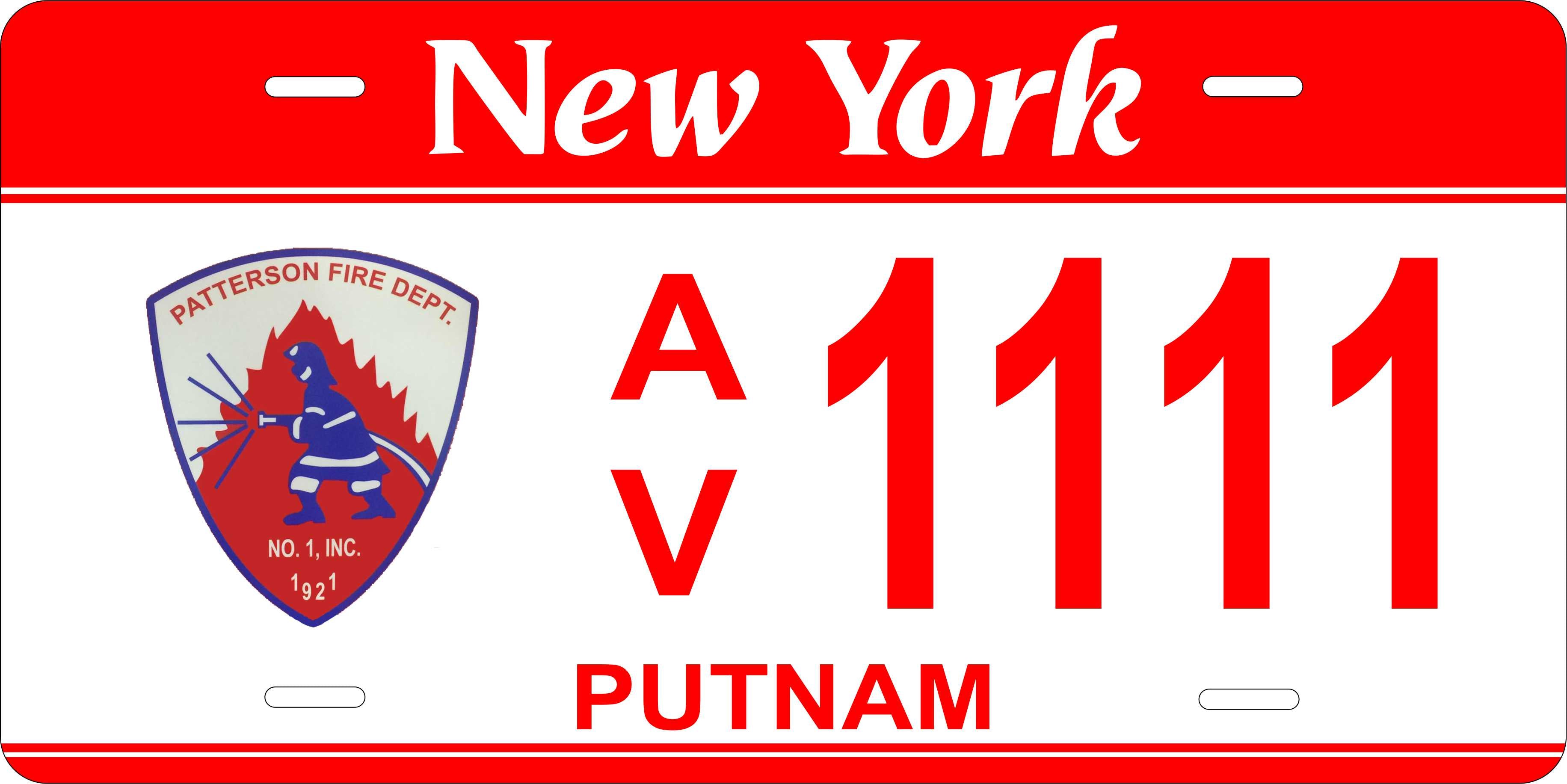 New York Putnam Firefighter License Plate personalized Novelty Fun Car Bike Motorcycle