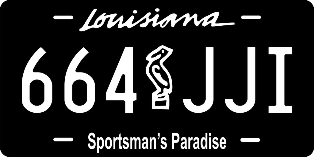Louisiana Blackout License Plate Personalized Novelty Fun Car Bike Motorcycle
